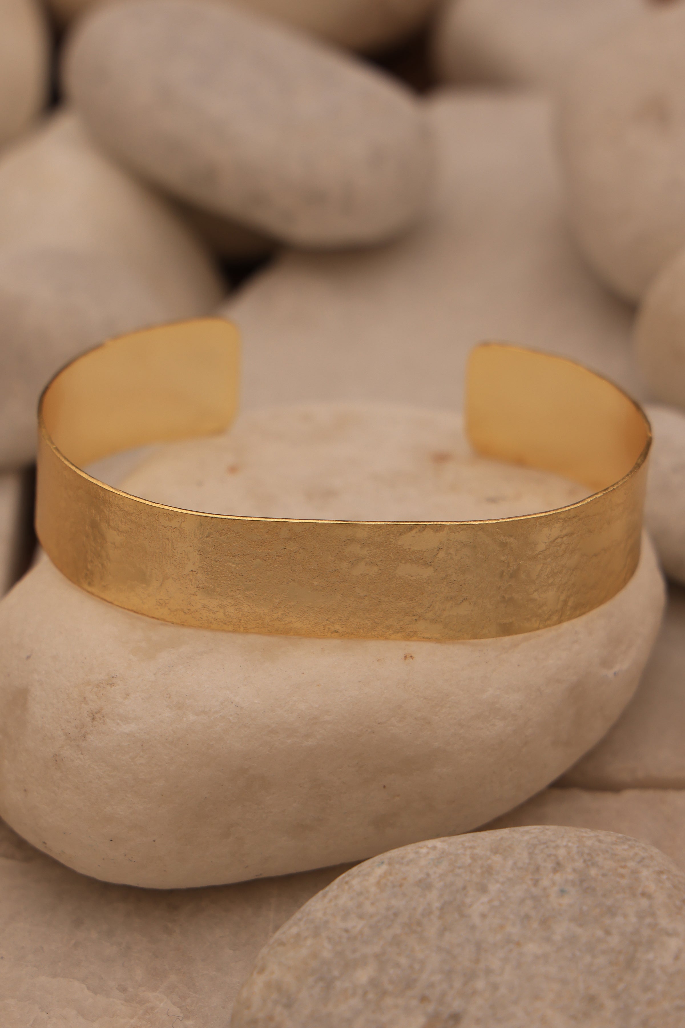 Gold Textured Cuff Bracelet