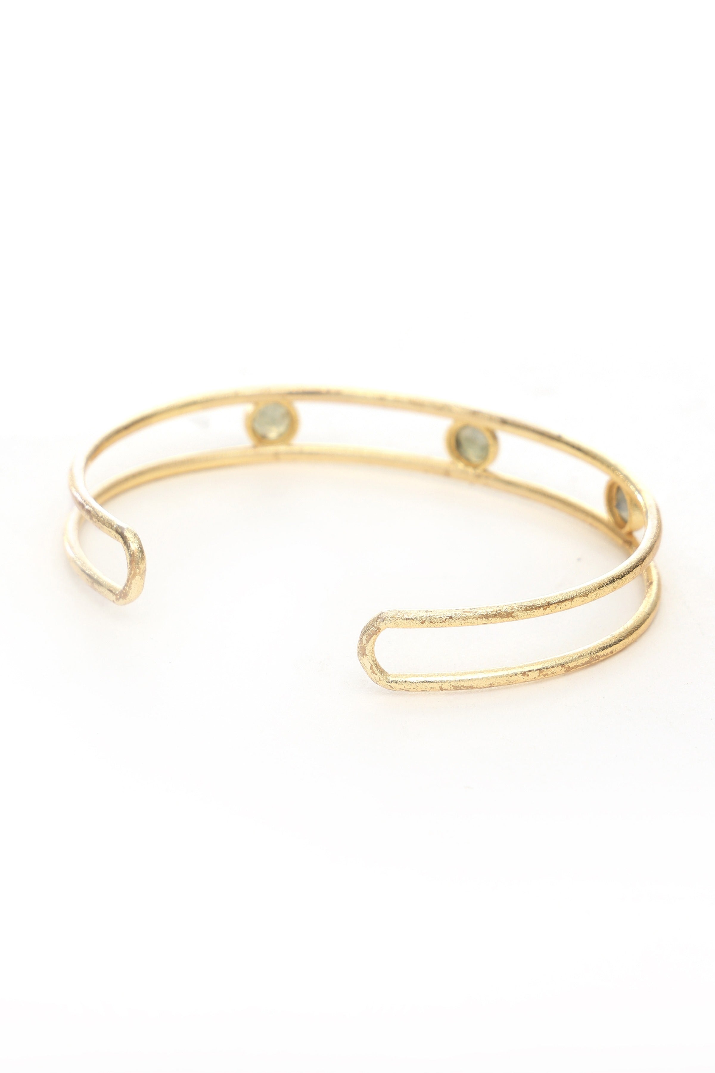 Statement Labrodarite Gold Bracelet