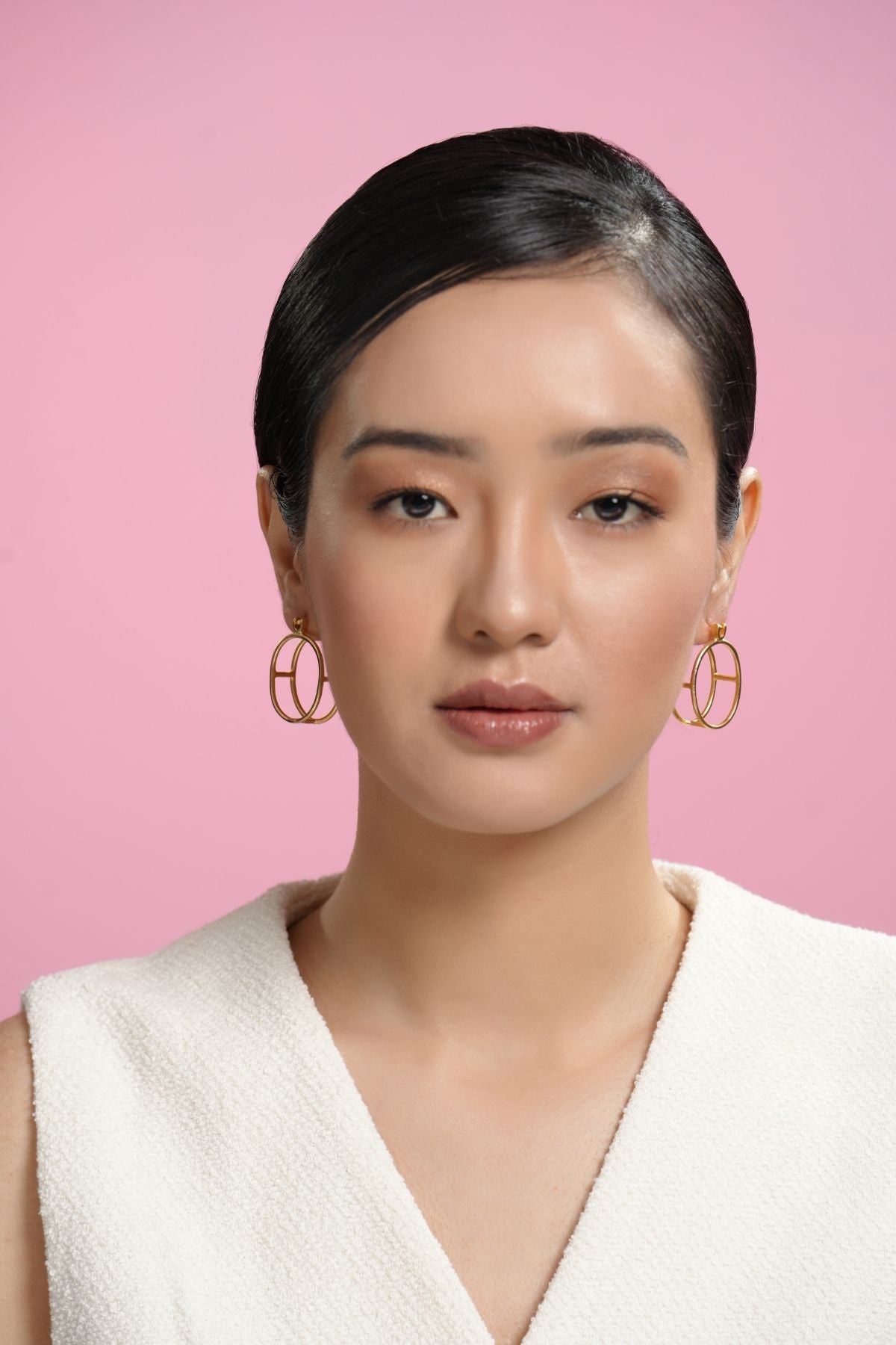 Oval Candy Glow Double Sided 22K Hoops