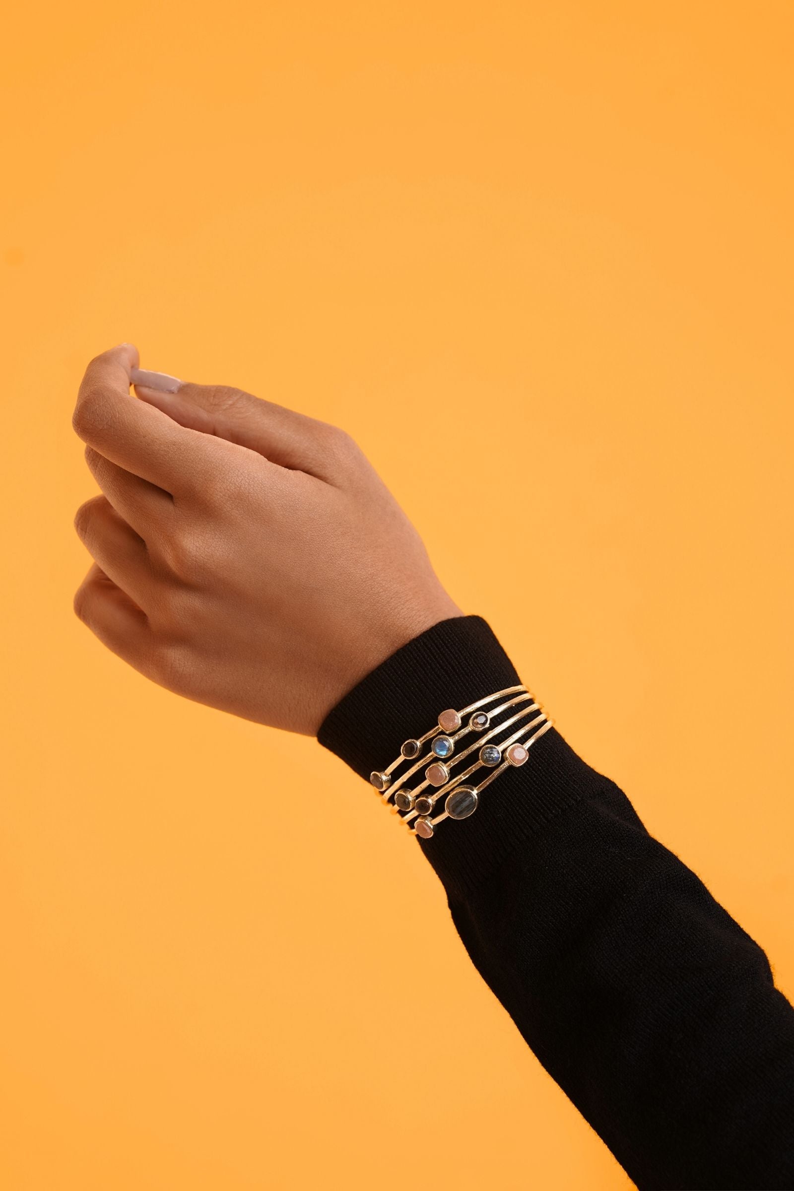 Aurora Gemstone Bracelet Cuff