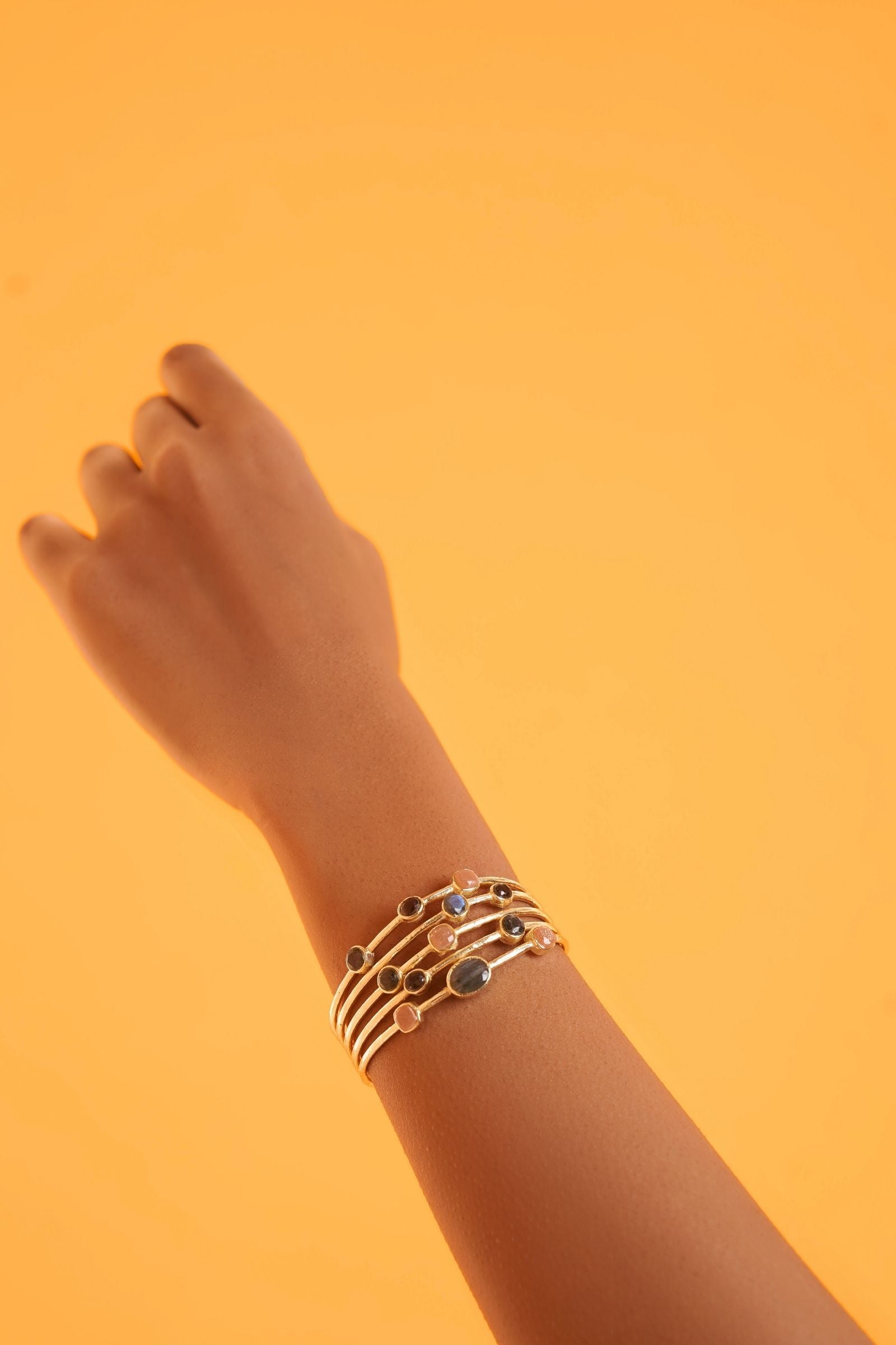 Aurora Gemstone Bracelet Cuff