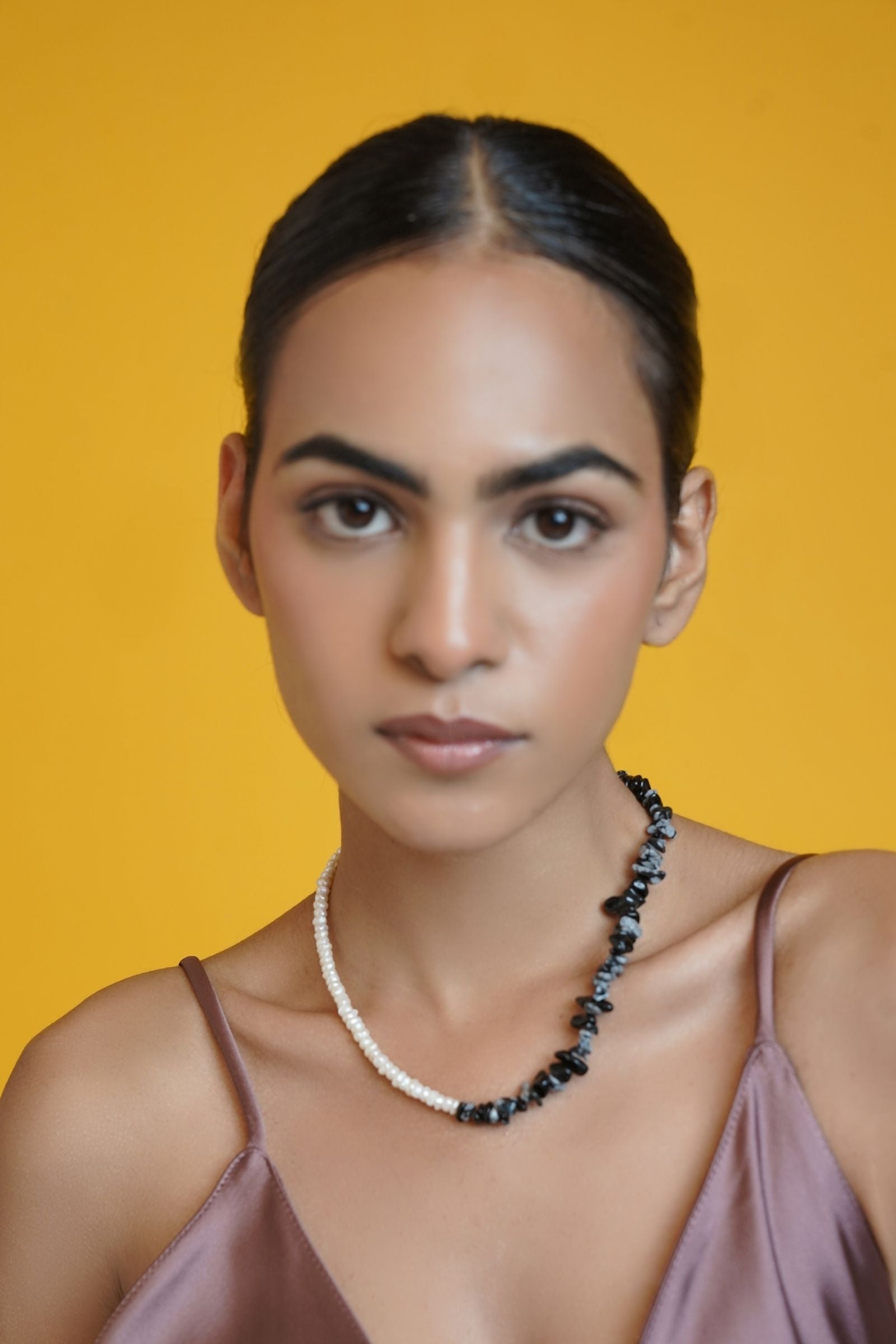Sumatra Necklace- Black Onyx & Amazonite