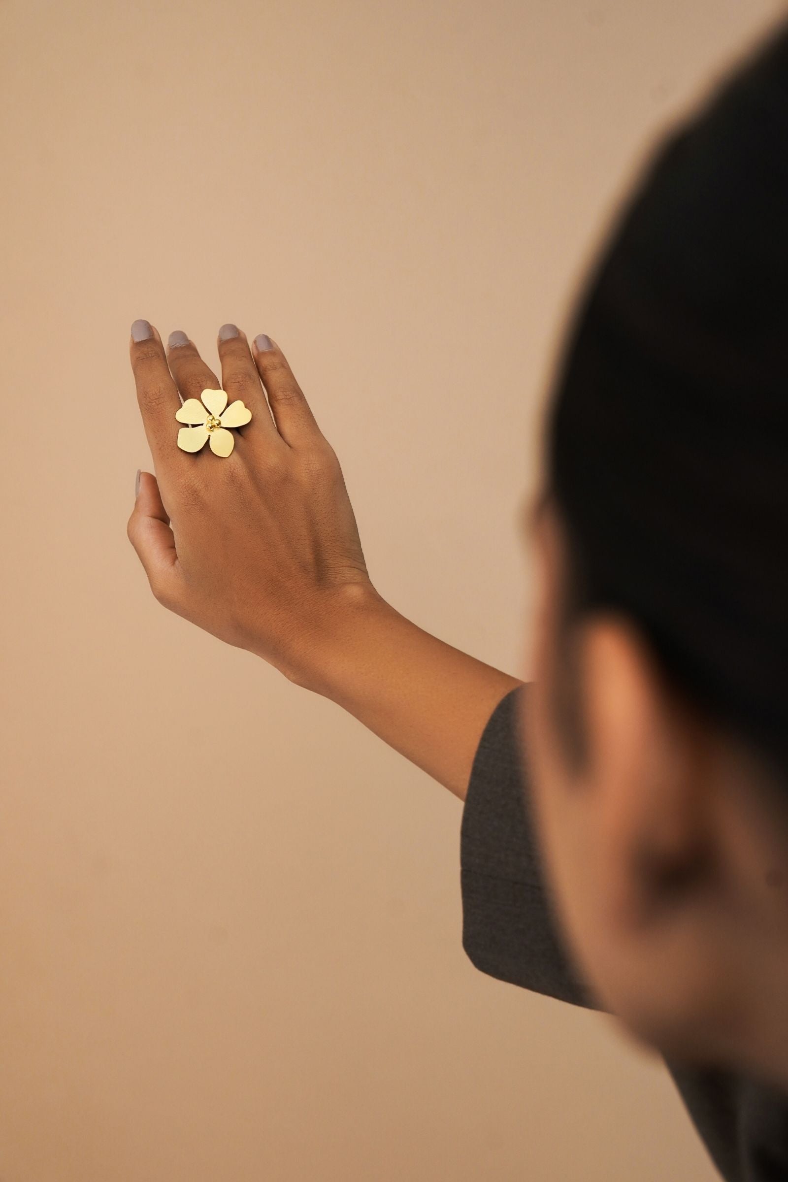 Zara Flower Statement Ring