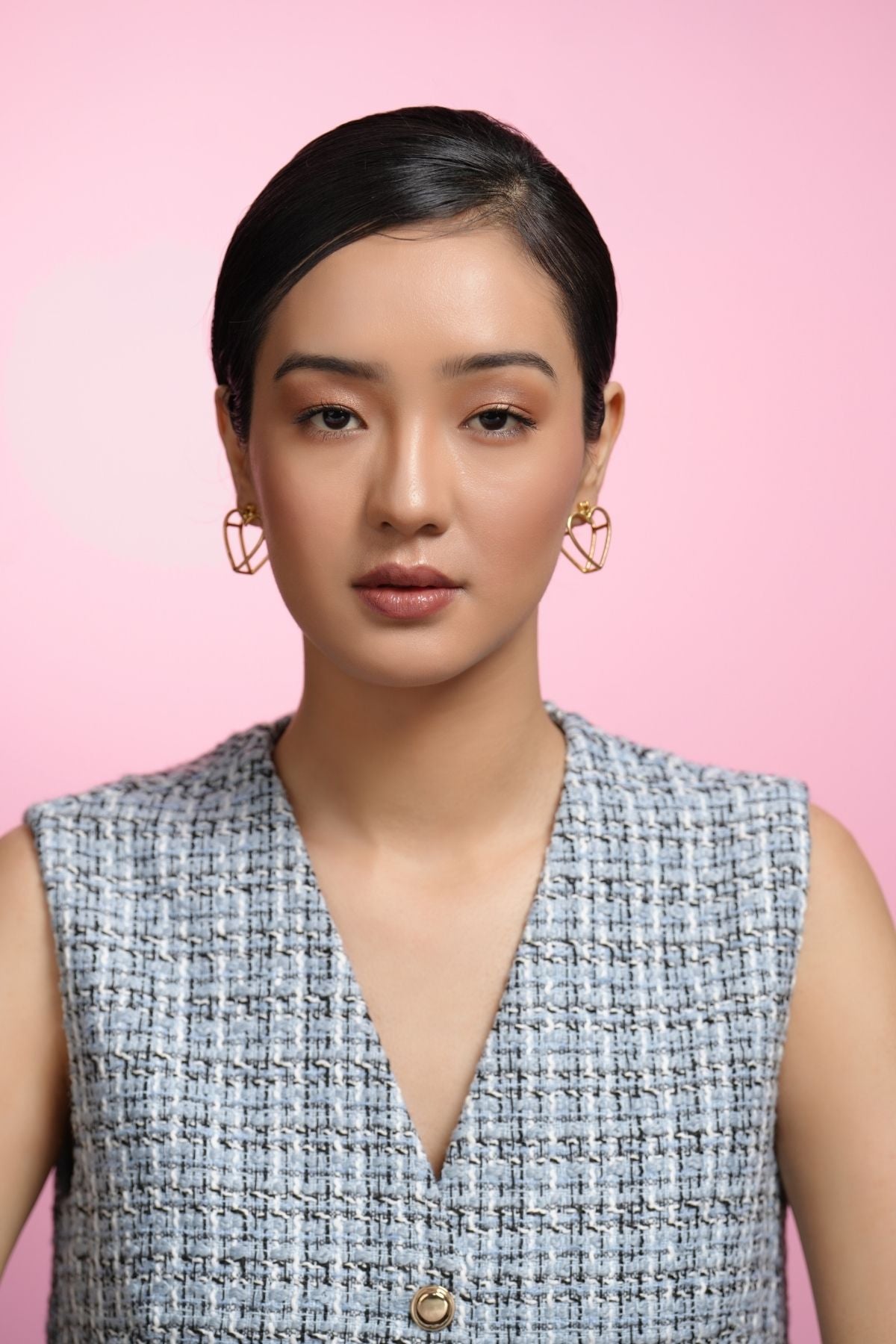 Sugar Heart Double Side 22K Hoops