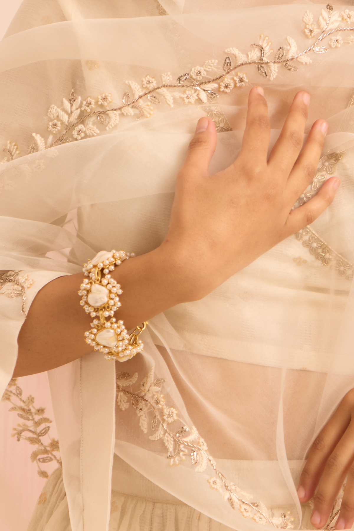 Gauhar Bracelet- Five Pearl