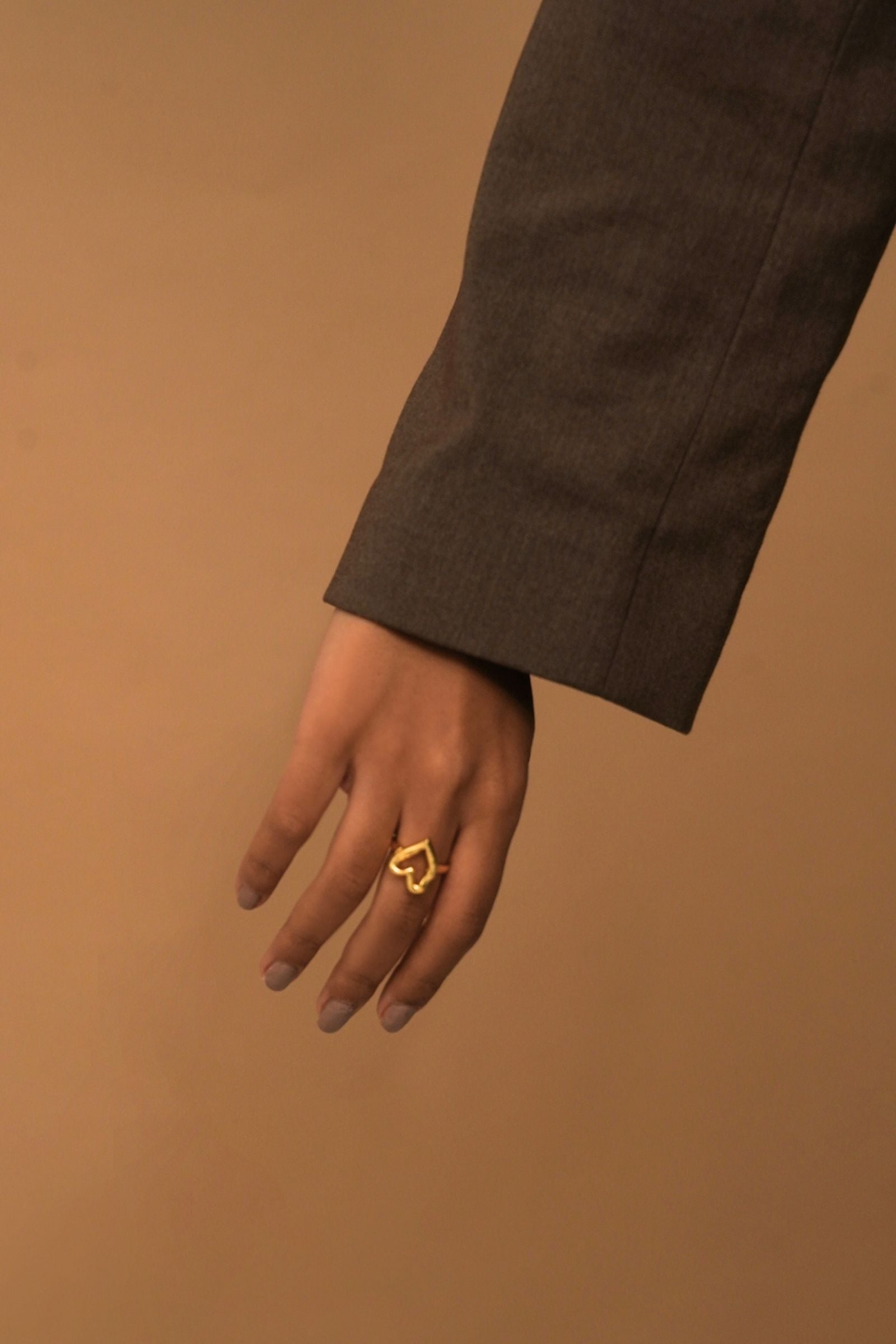 Korean Heart Gold Ring ♥️