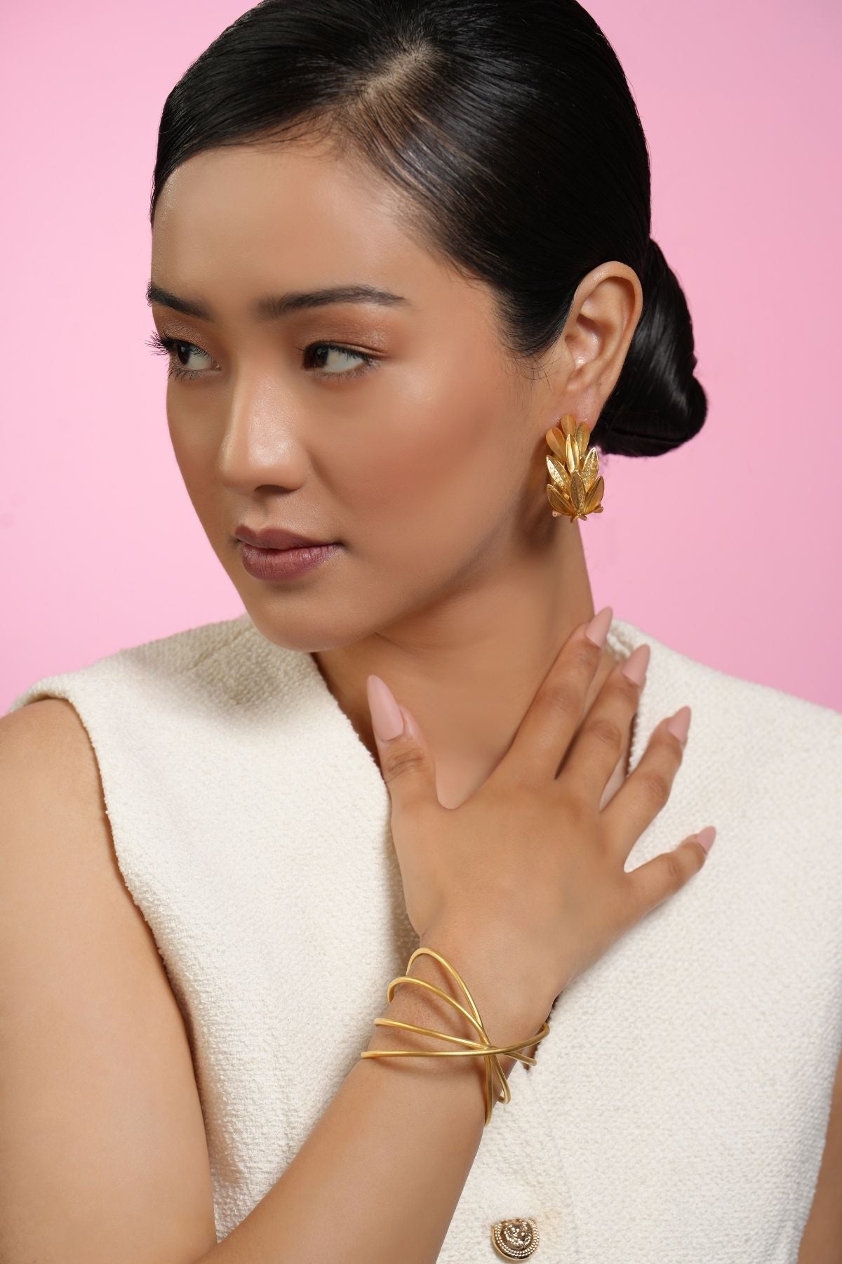 Golden Autumn Candy 22K Hoops