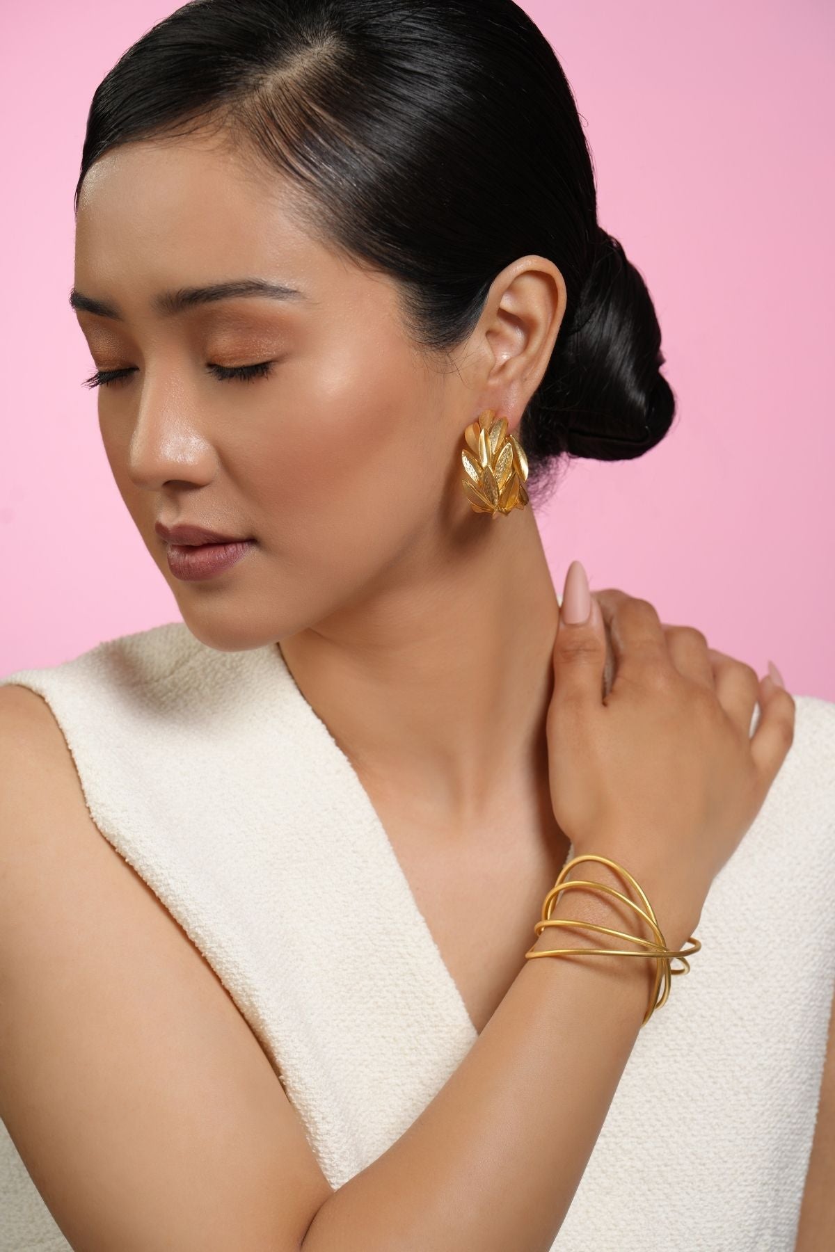 Golden Autumn Candy 22K Hoops