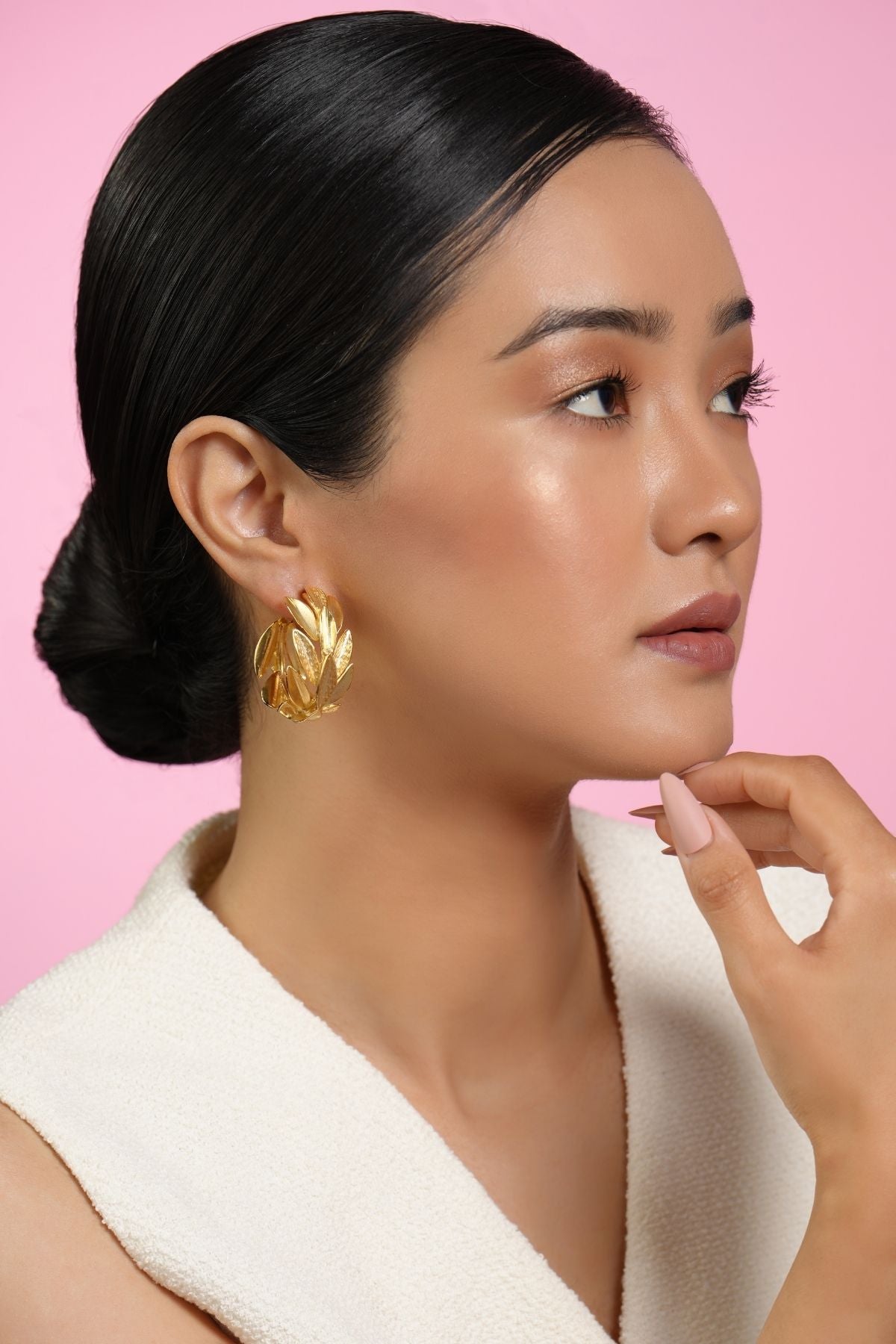 Golden Autumn Candy 22K Hoops