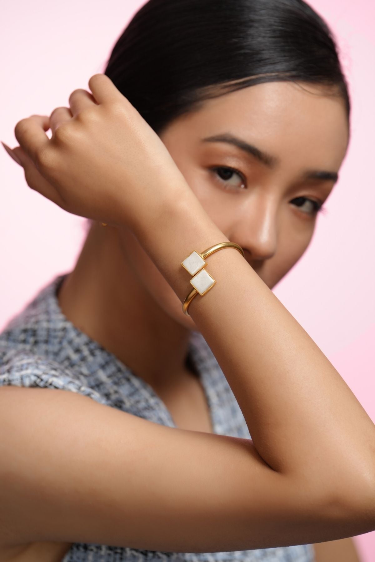 Sugared Pearl 22K Bracelet- Free Size