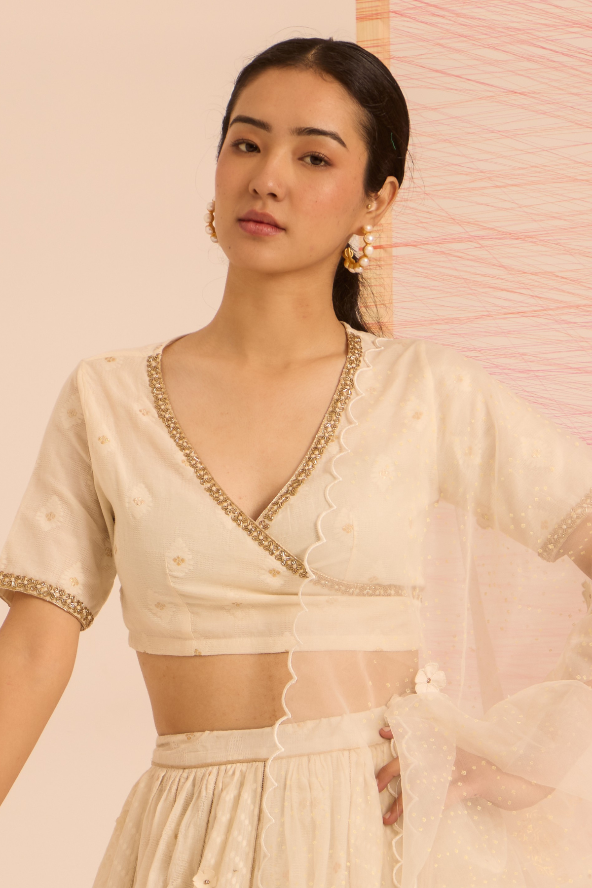 Baroque Pearl Hoop Earrings- Big