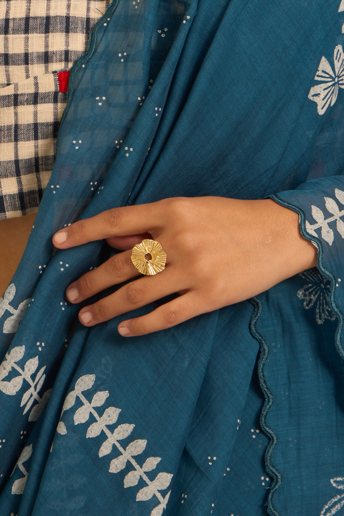 Golden Eclipse Statement Ring