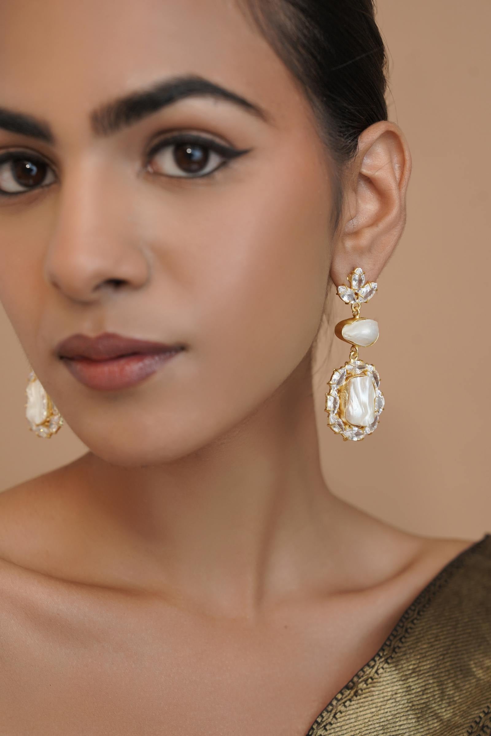 Radiance Pearl Statement Earrings