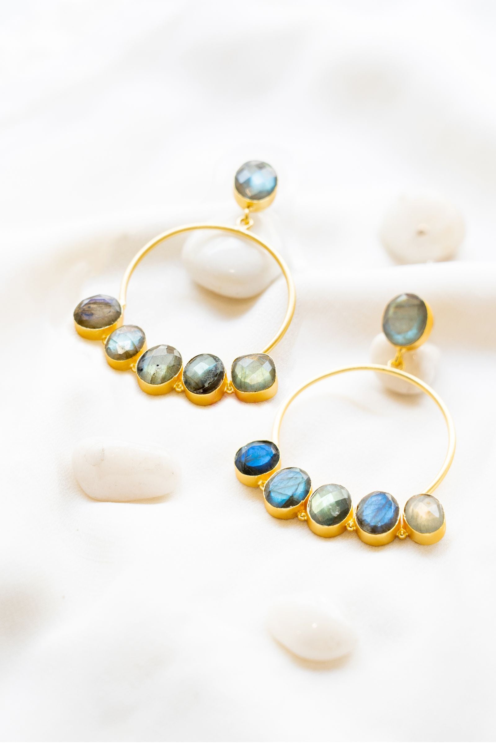 Labradorite Twilight Hoops Earring