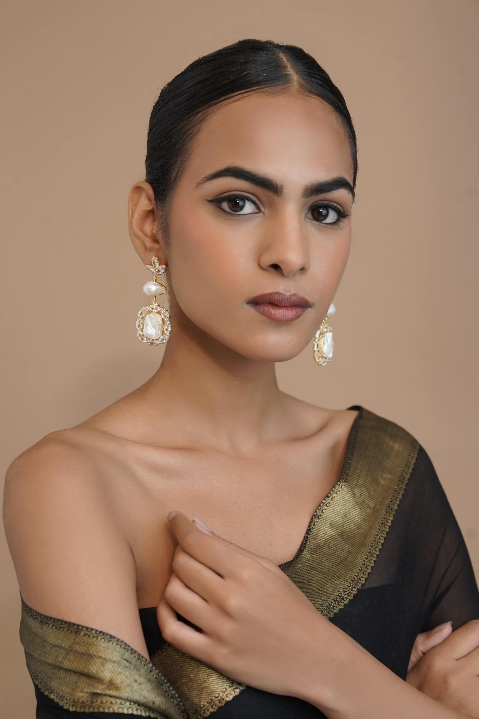Radiance Pearl Statement Earrings