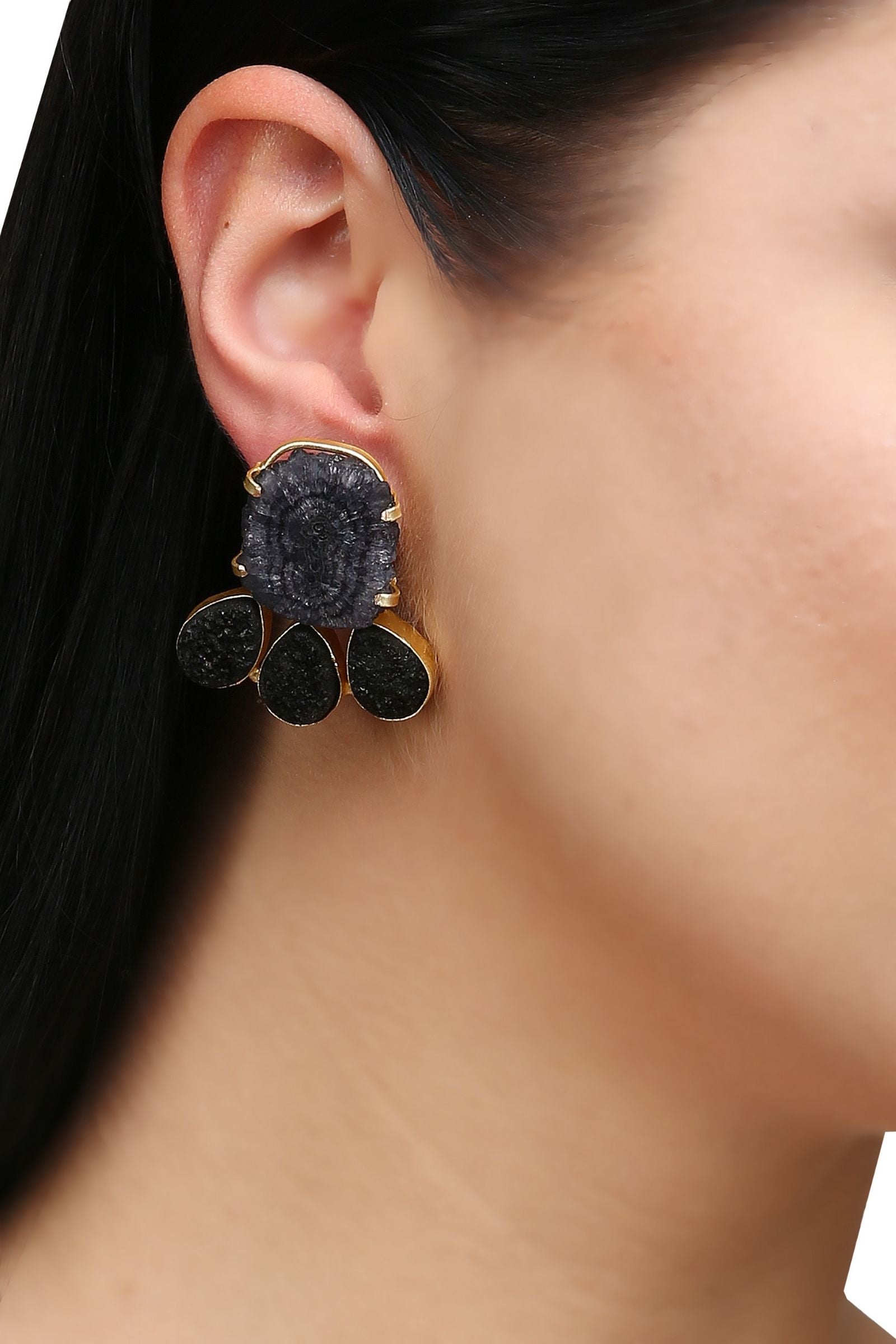 The Statement Collection-  Agate Statement Earrings 