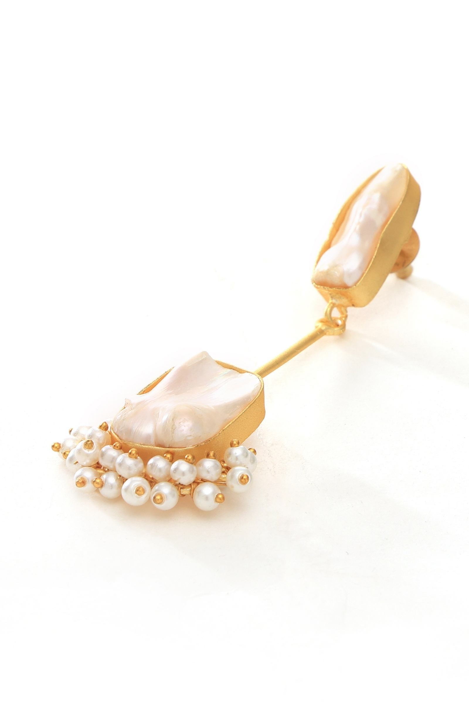Twin Elegance Freshwater Pearl Drop Earrings