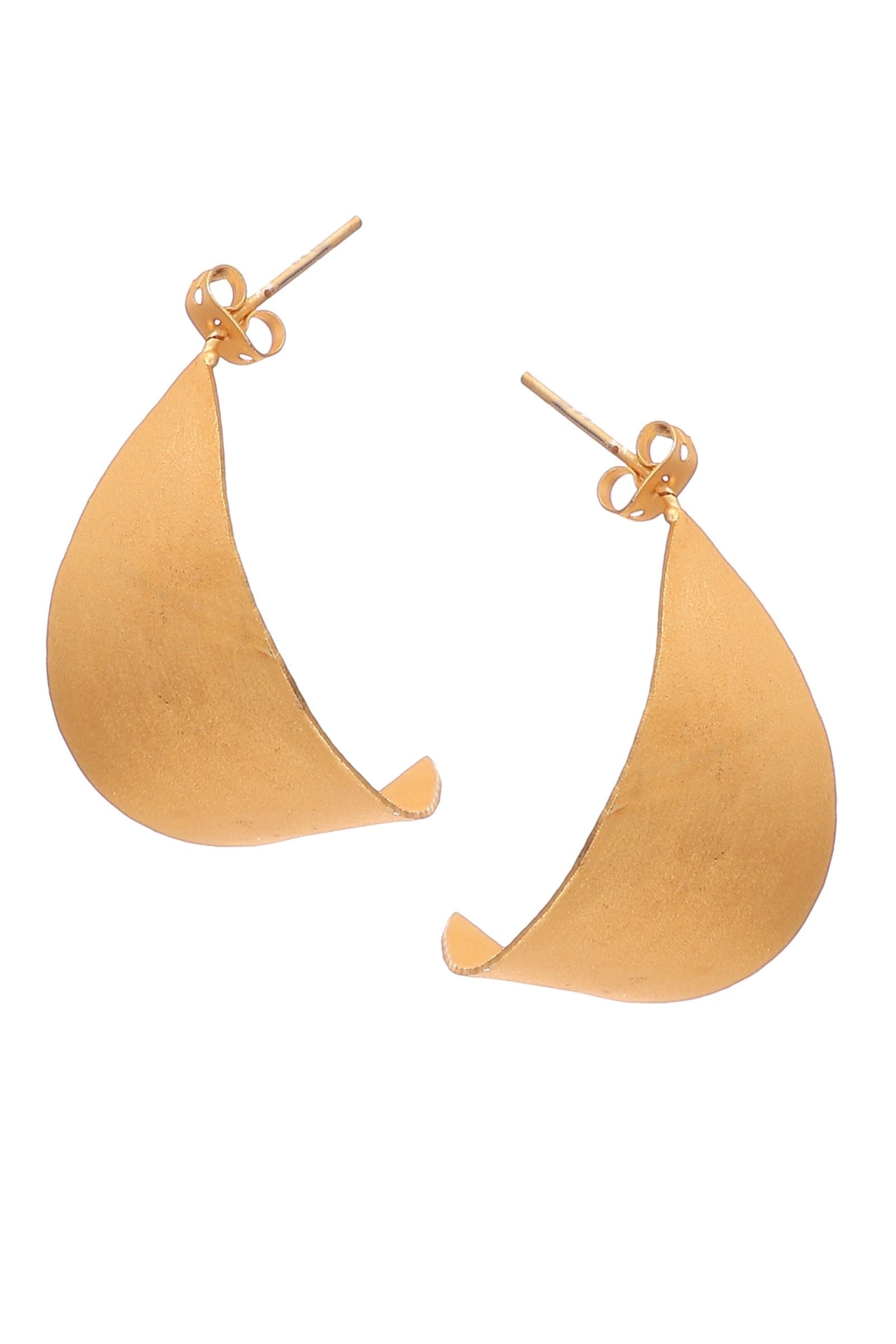 Matte Gold Hoops