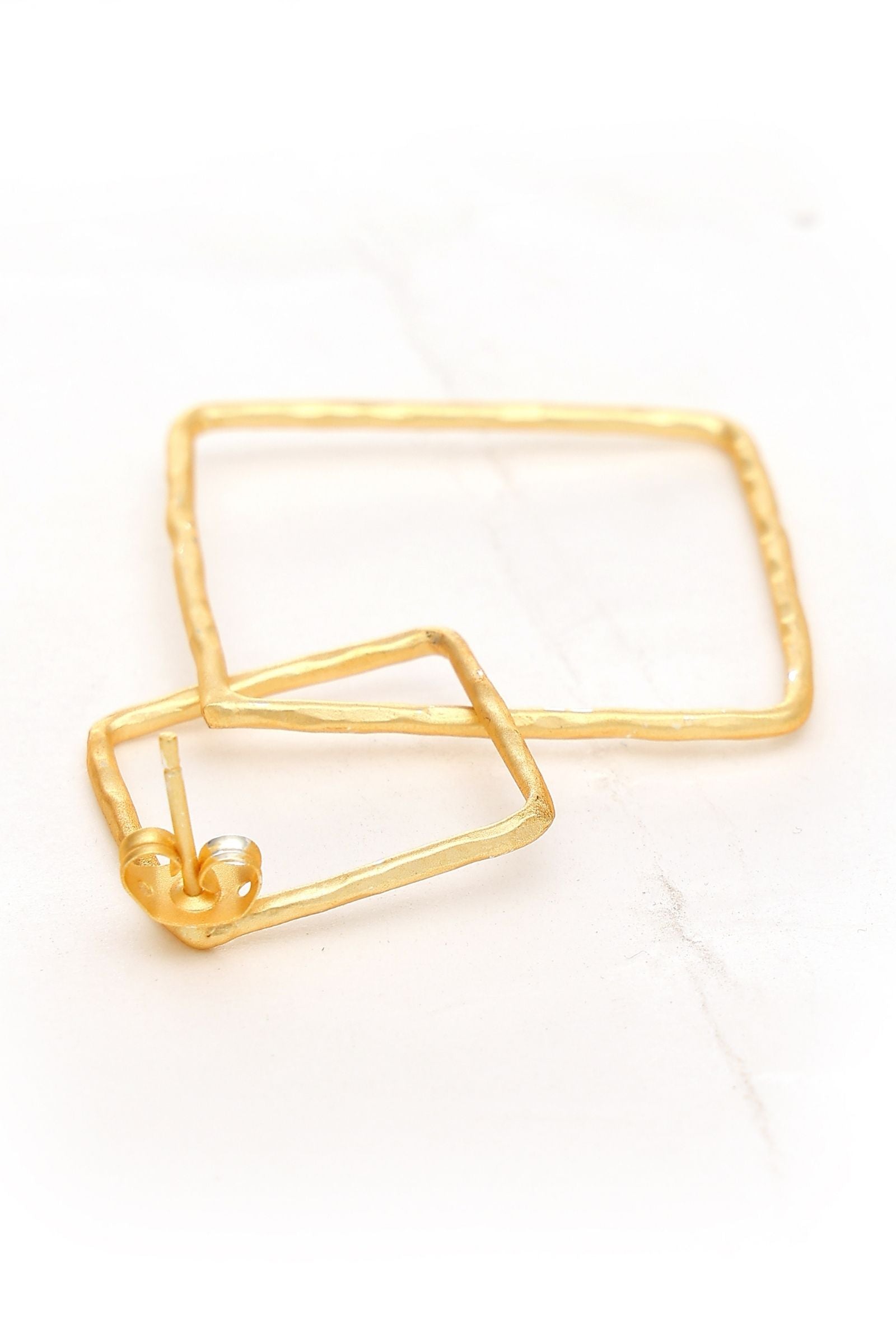 Chic Square Hoop Dangler Earring