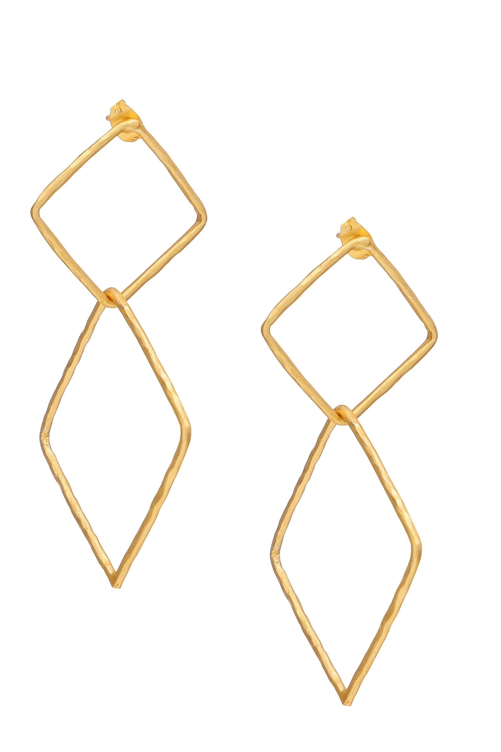 Chic Square Hoop Dangler Earring