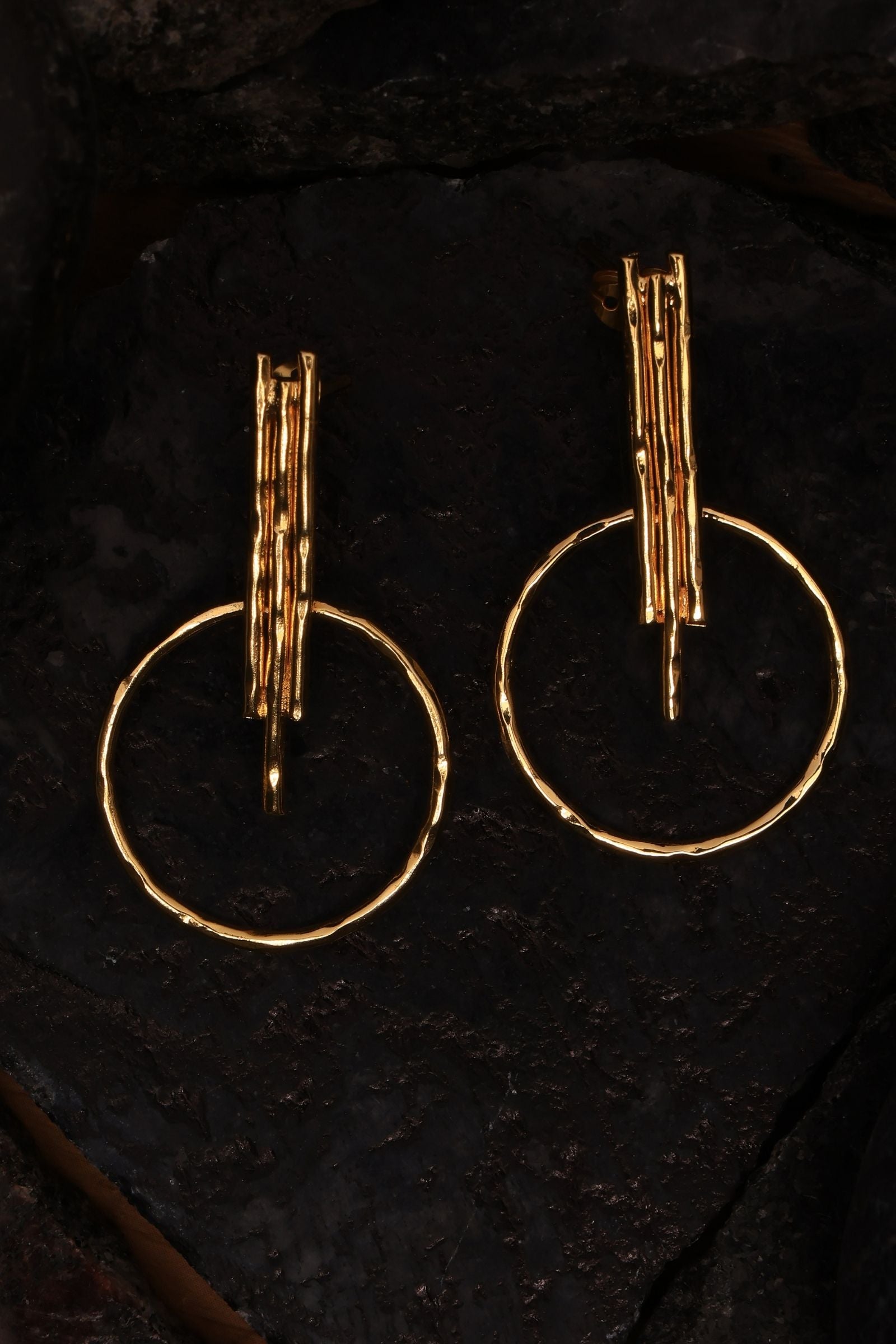 Golden Axis Earring