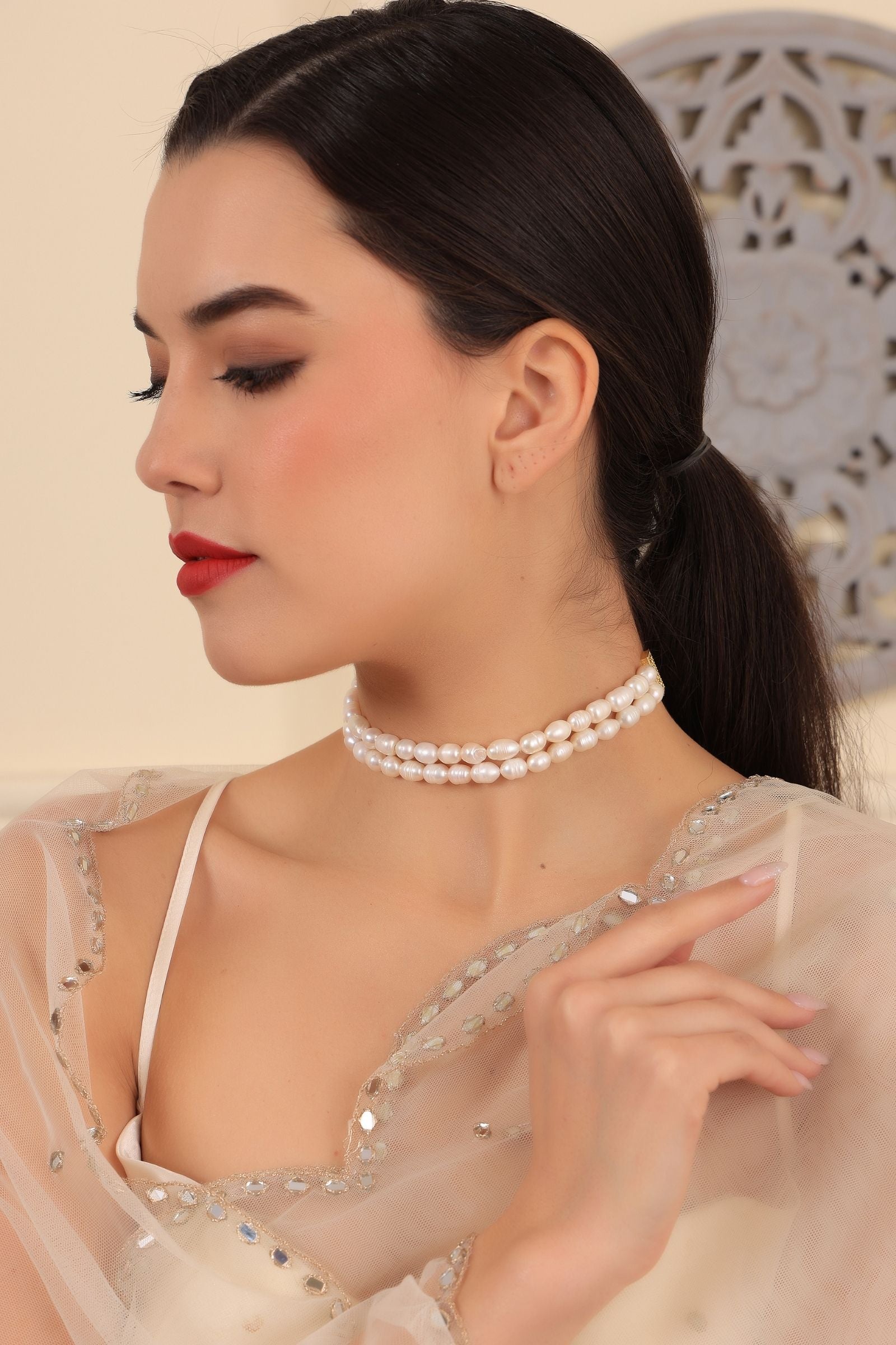 パーリッシュ Pearlish Spiral Pearl Choker（Baroque Beauty Pearl 