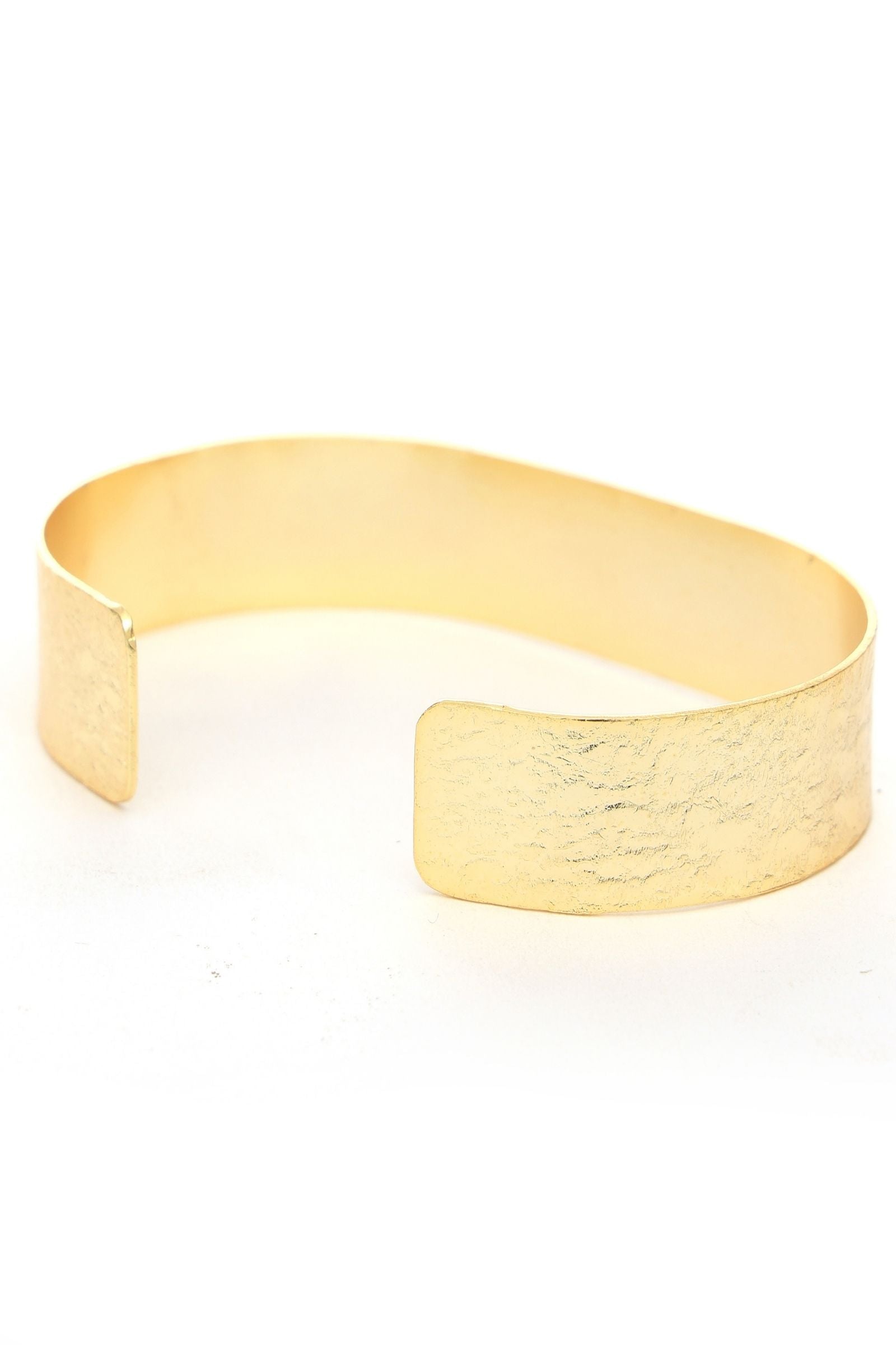 Gold Textured Cuff Bracelet