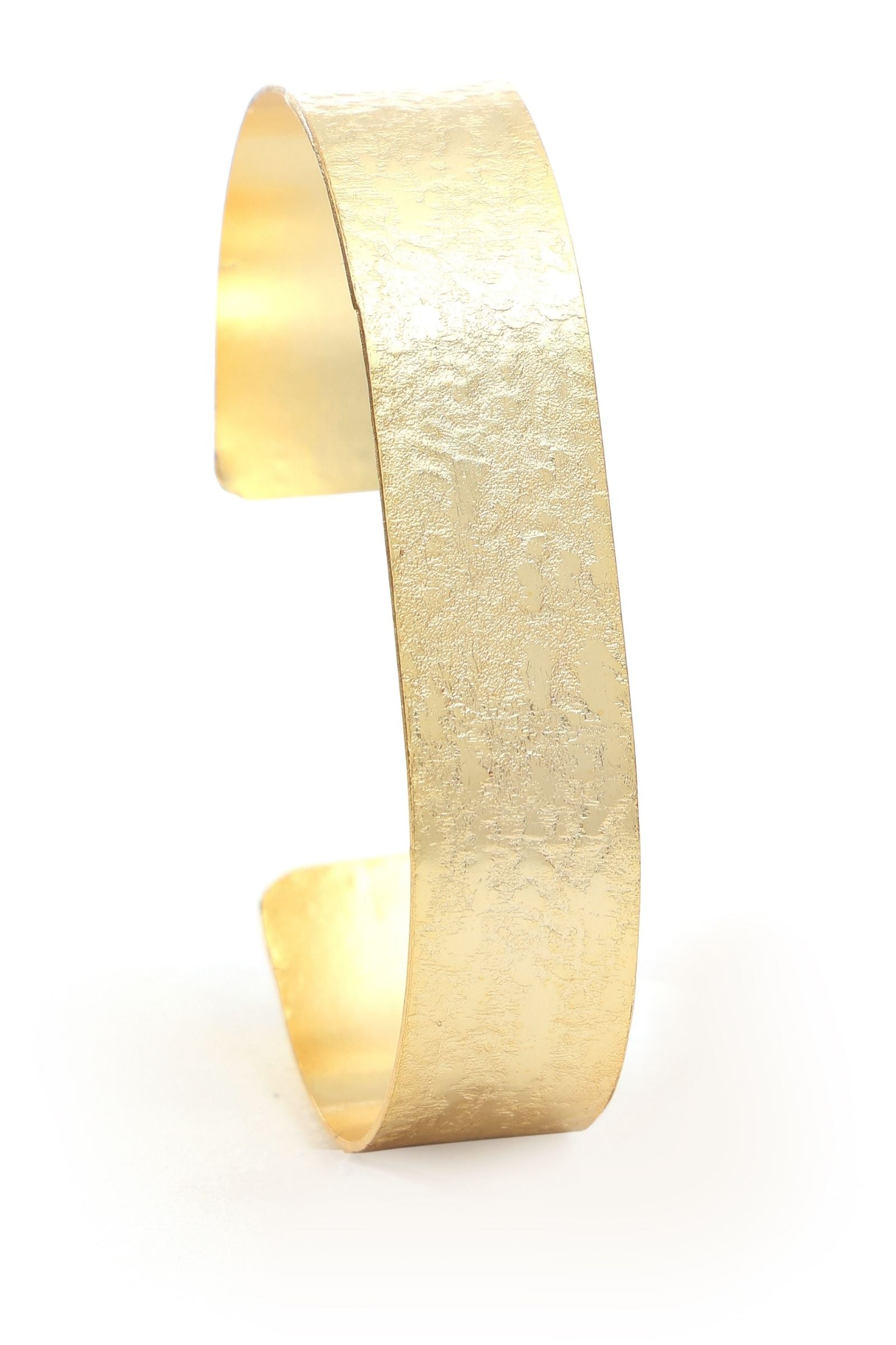 Gold Textured Cuff Bracelet
