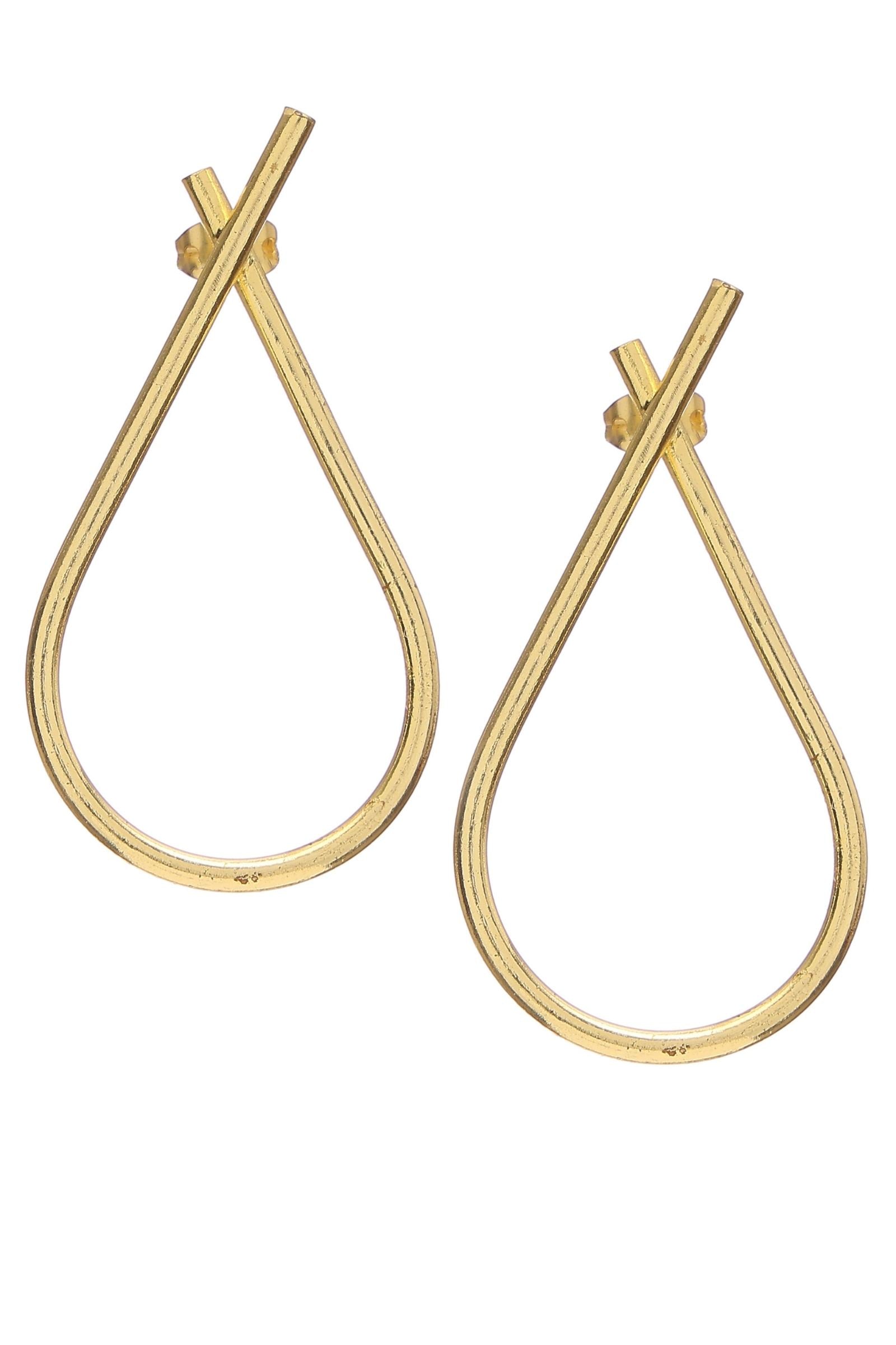 Gold Half Infinity Earring