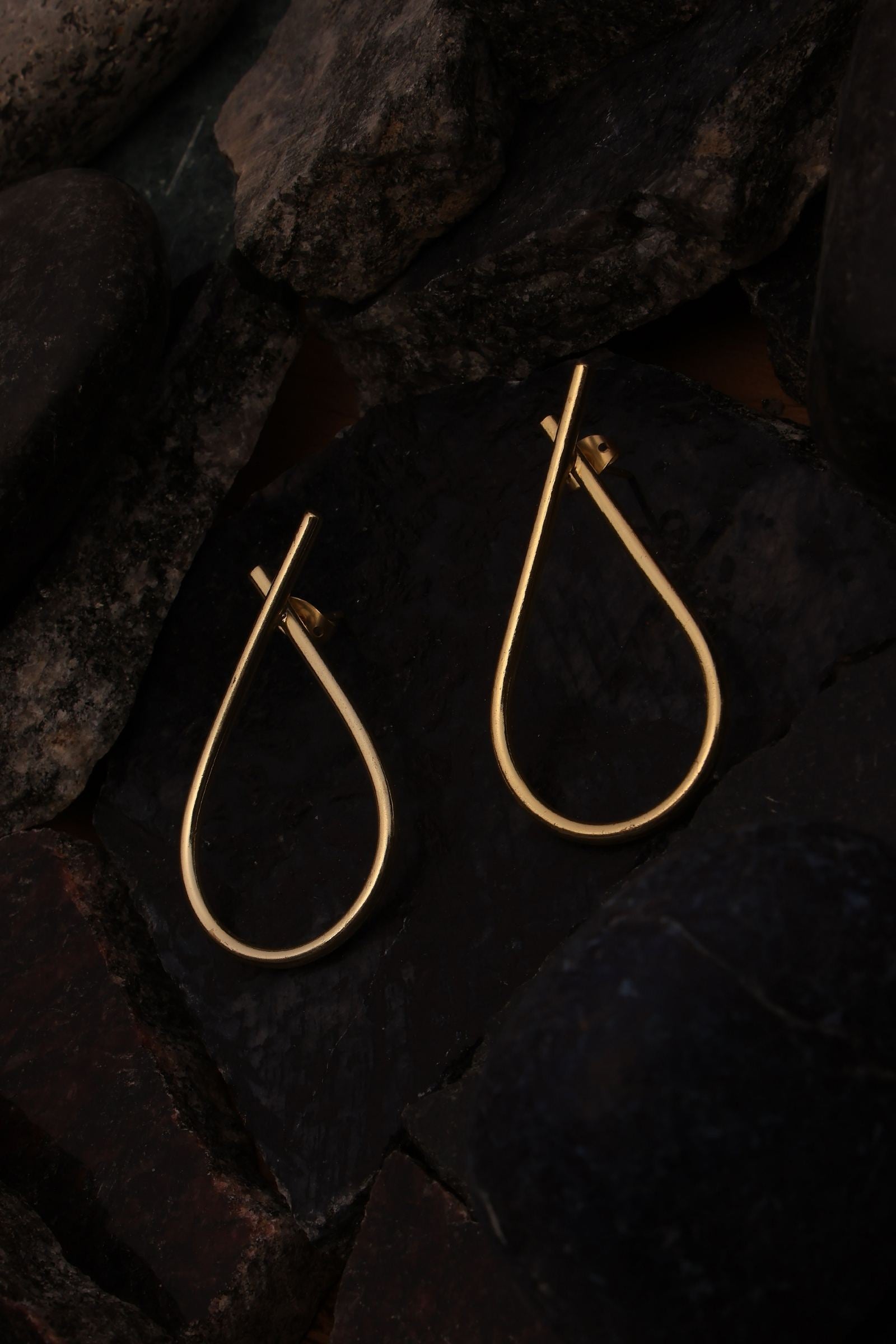 Gold Half Infinity Earring