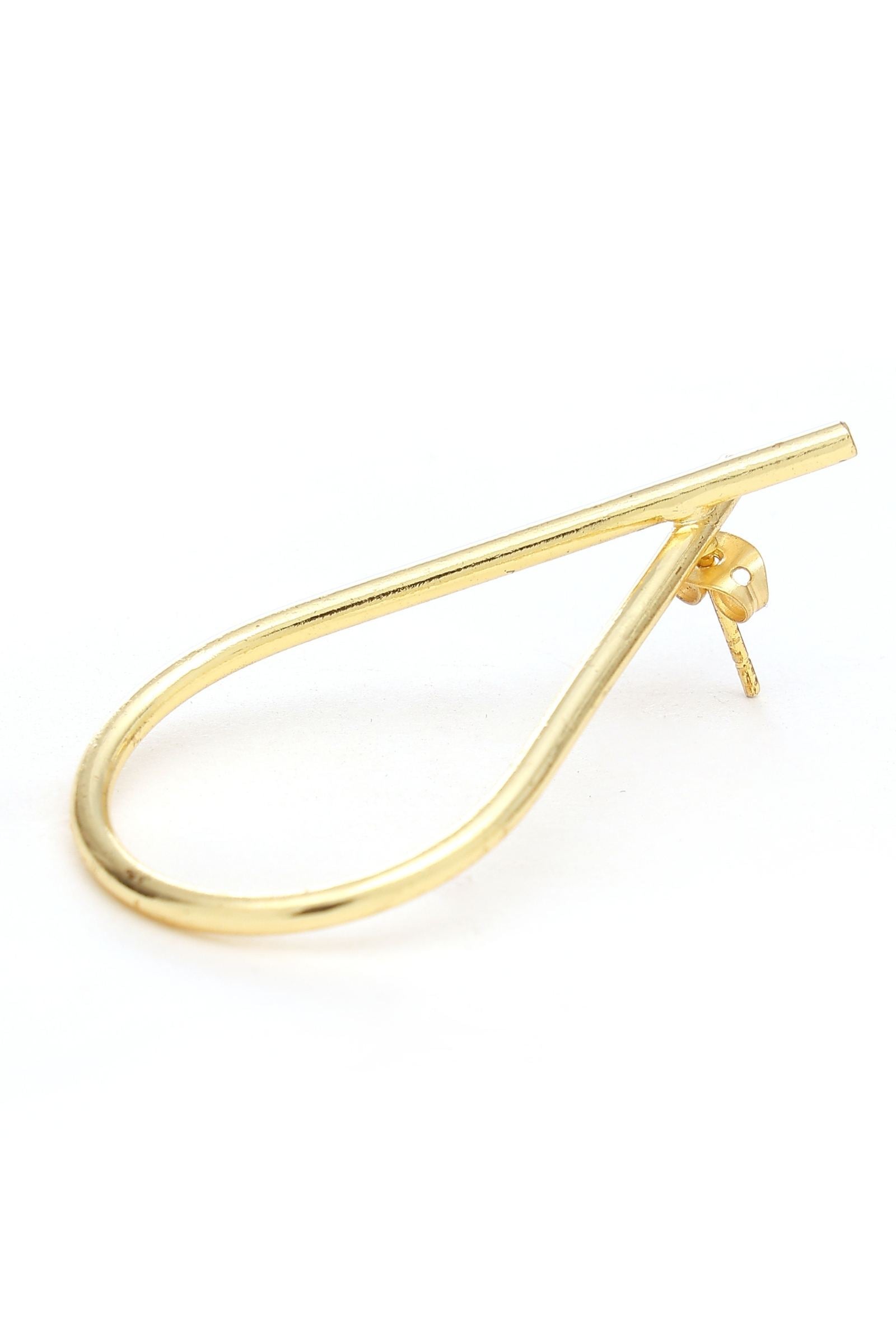 Gold Half Infinity Earring