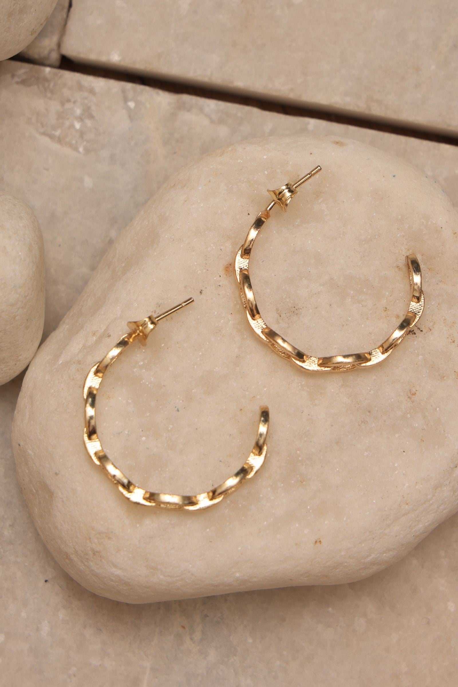 Nautical Rope Hoop Earrings