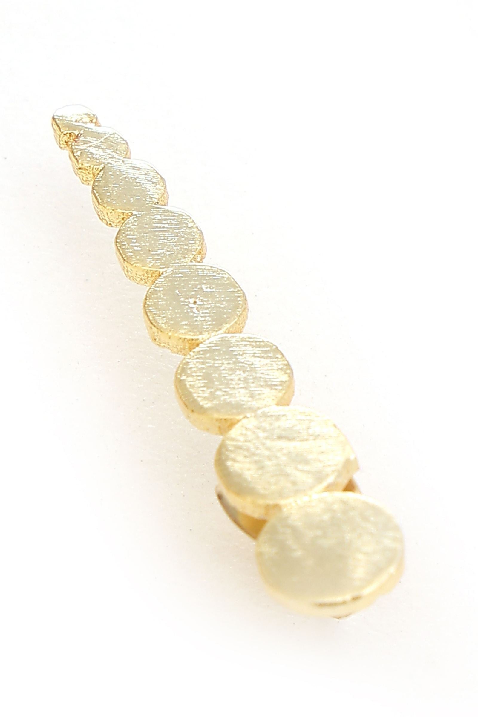 Gold Cirque Climber Stud Earrings