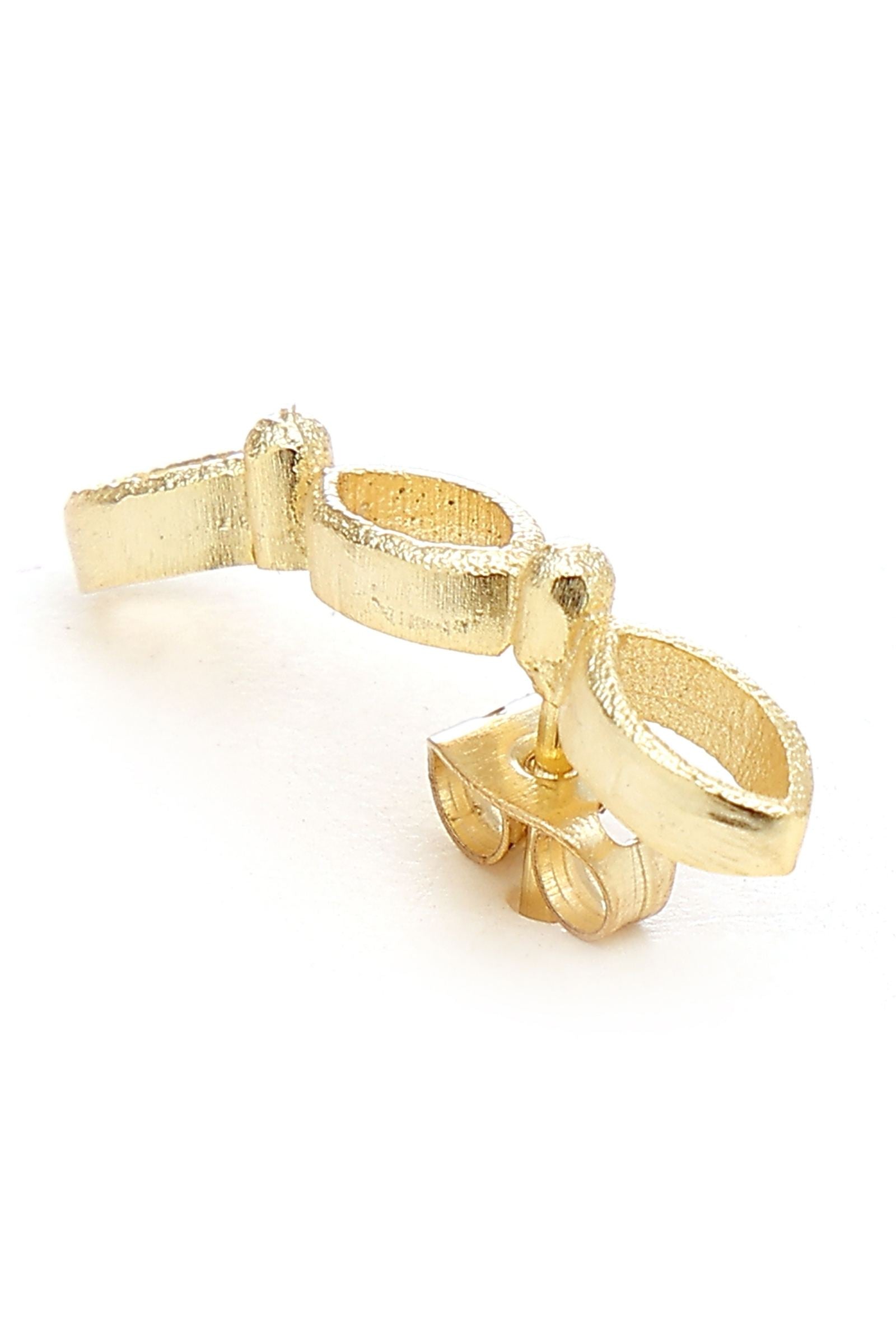 Gold Piacsso Climber Stud Earrings