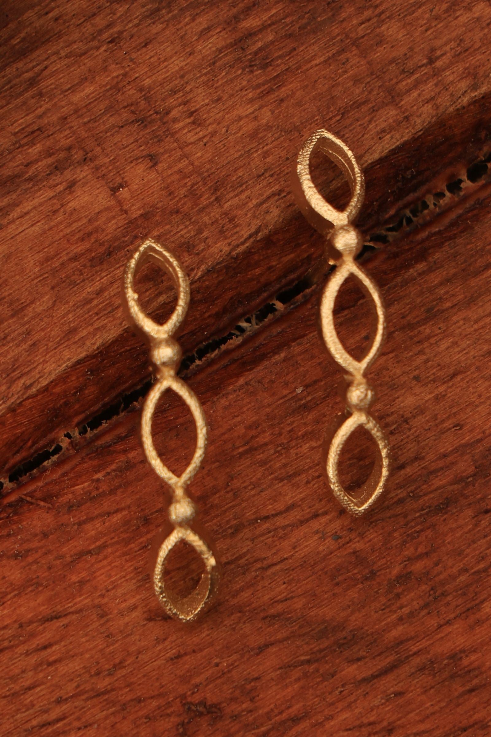 Gold Piacsso Climber Stud Earrings