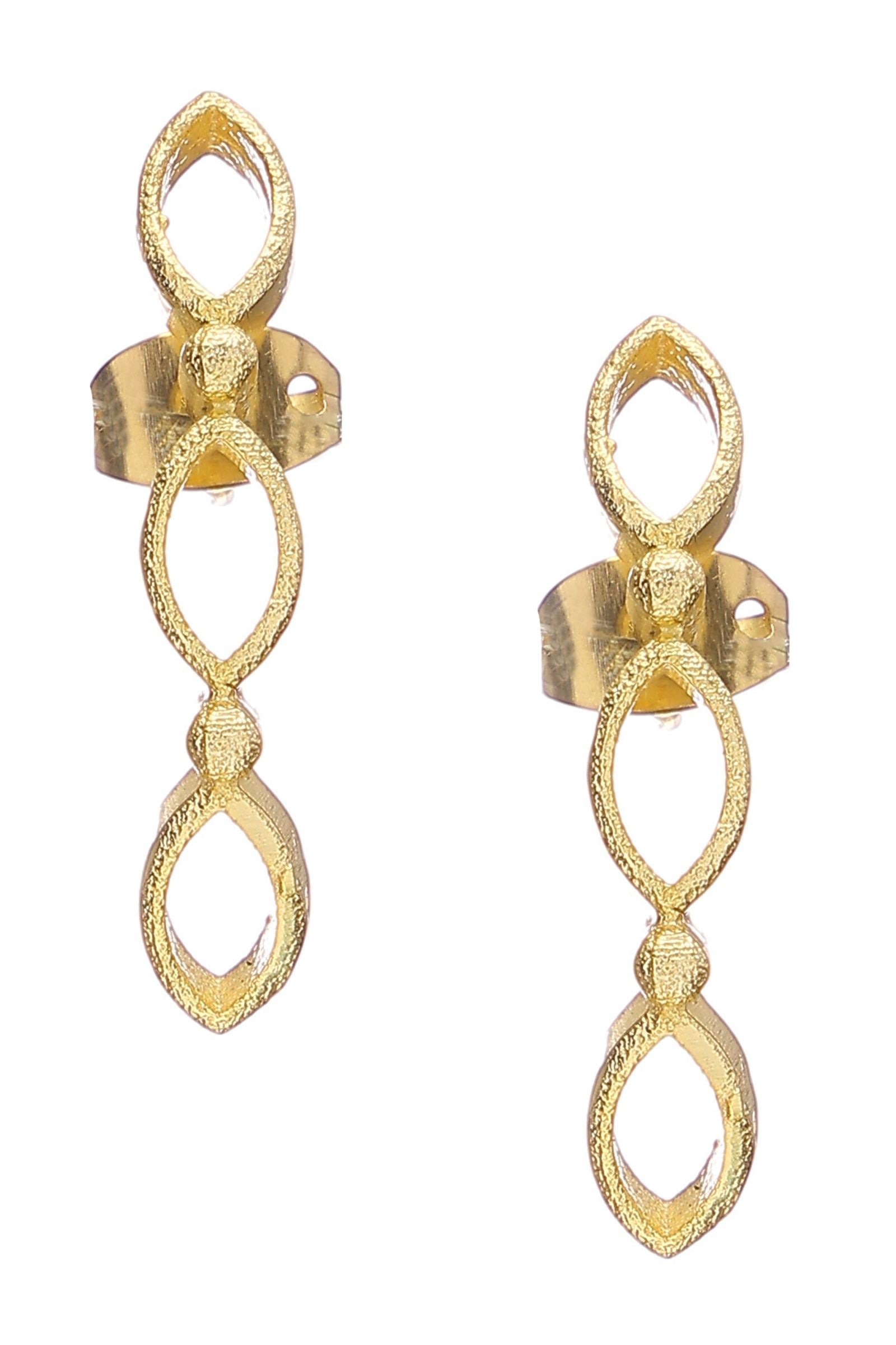 Gold Piacsso Climber Stud Earrings
