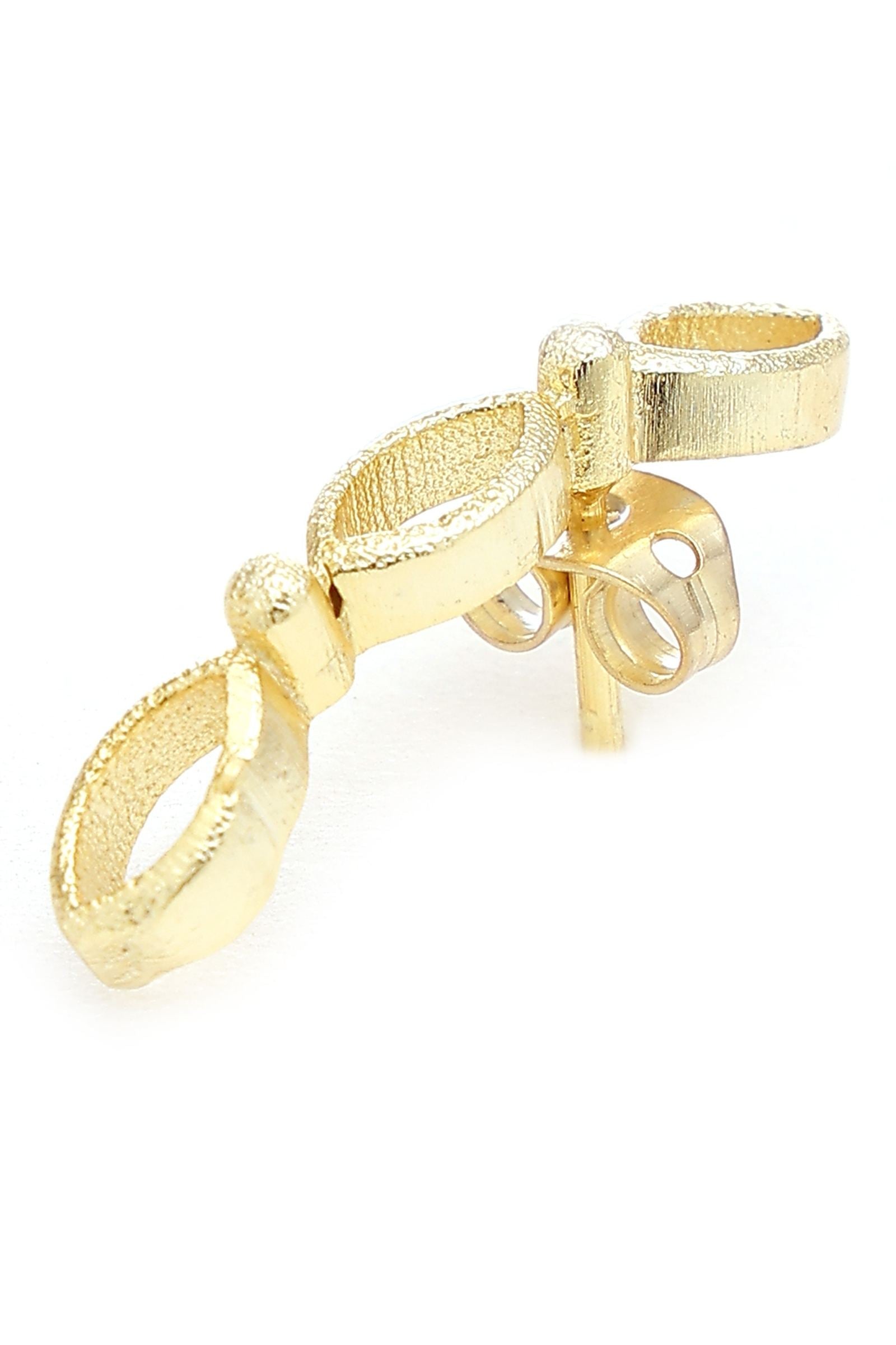 Gold Piacsso Climber Stud Earrings