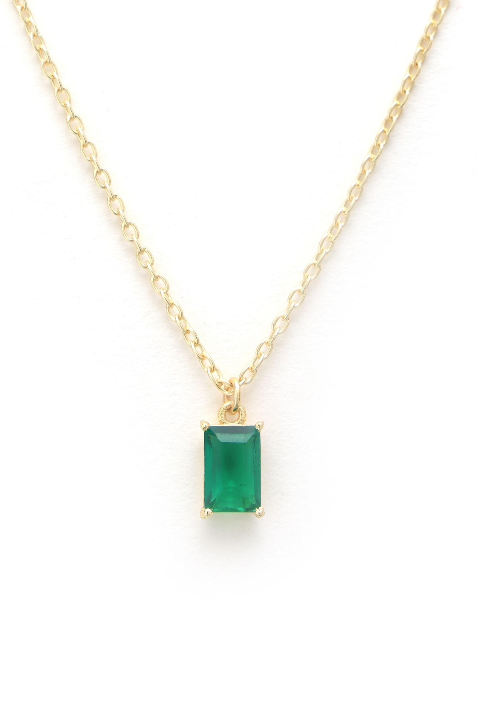 Emerald Pendant Necklace