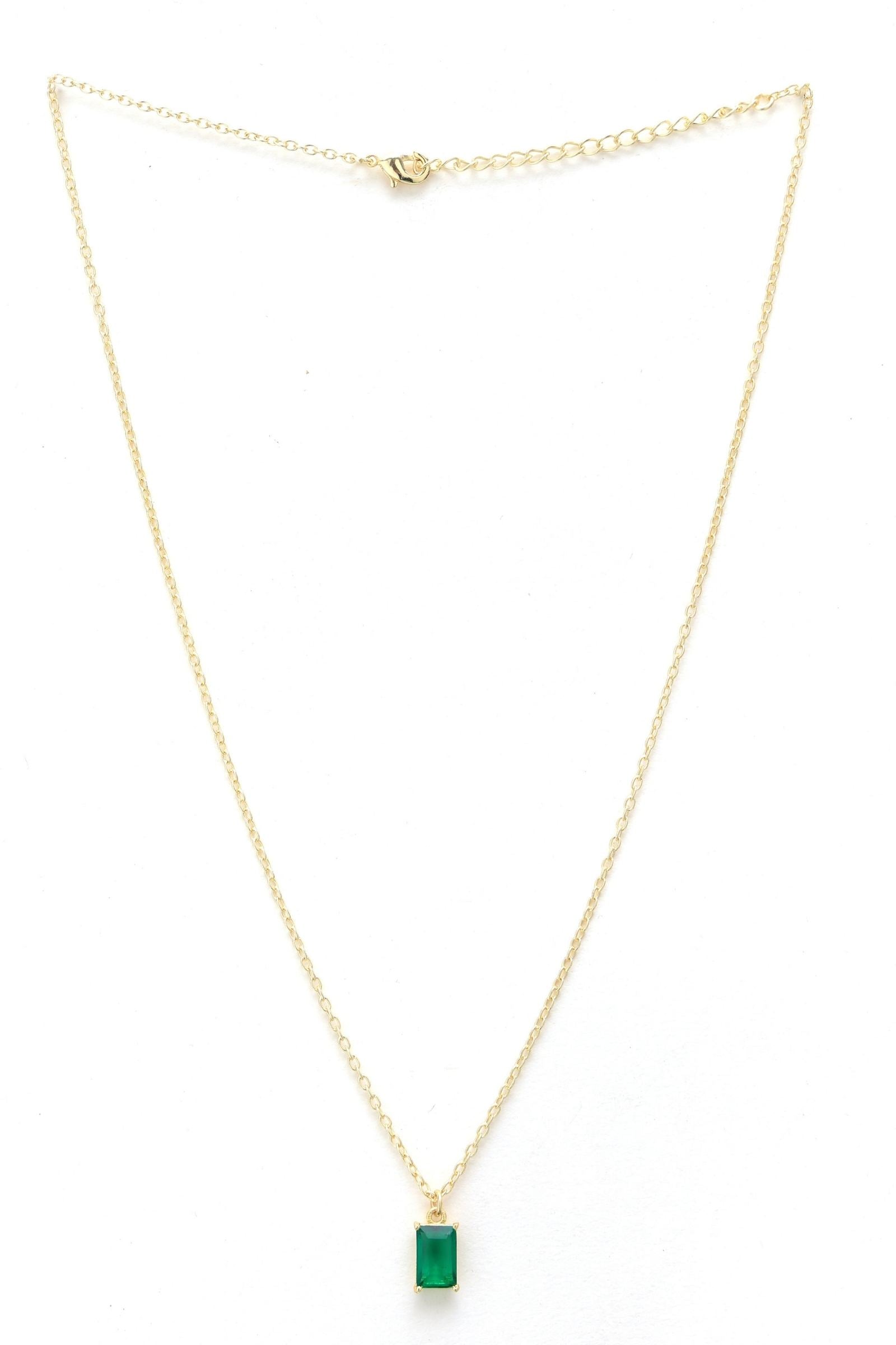 Emerald Pendant Necklace