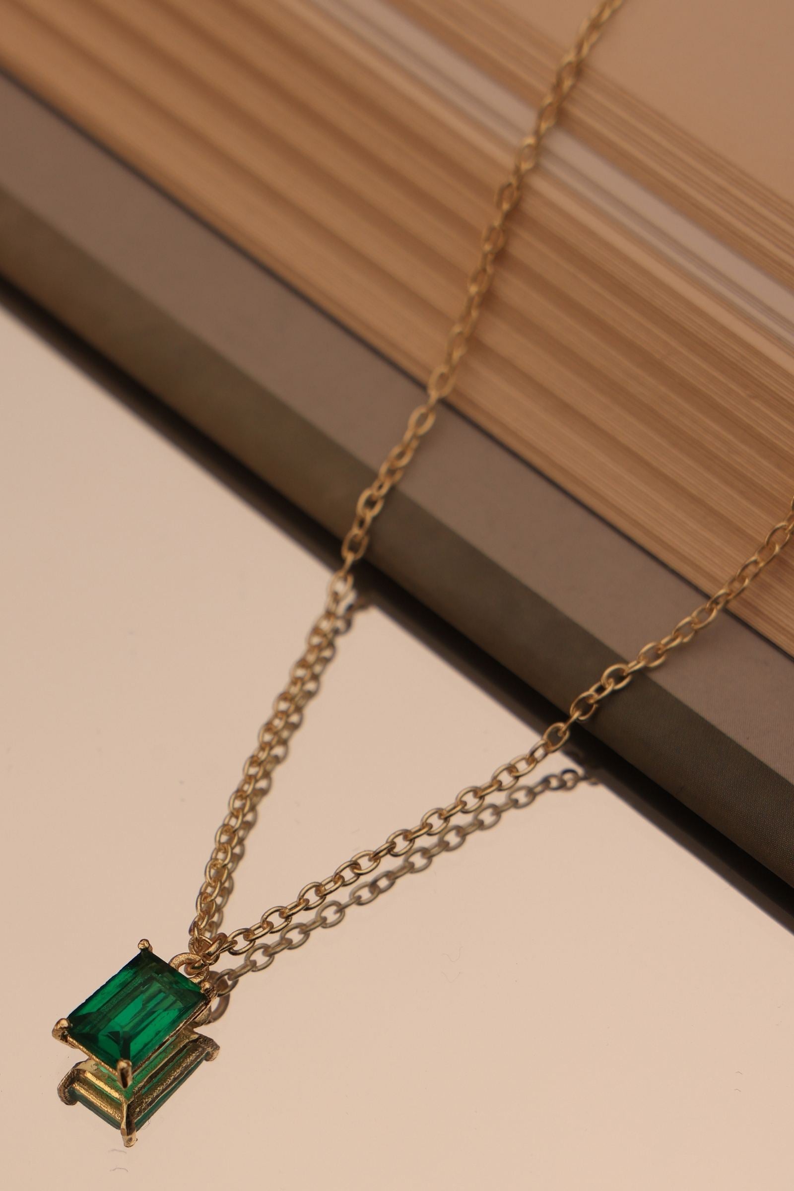 Emerald Pendant Necklace