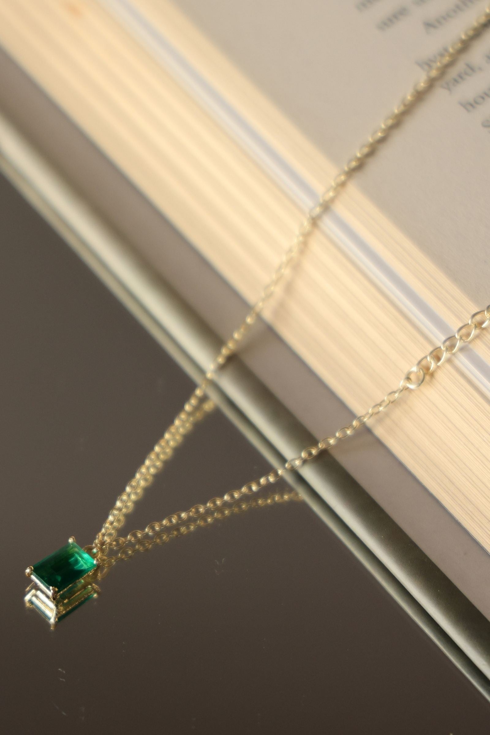 Emerald Pendant Necklace