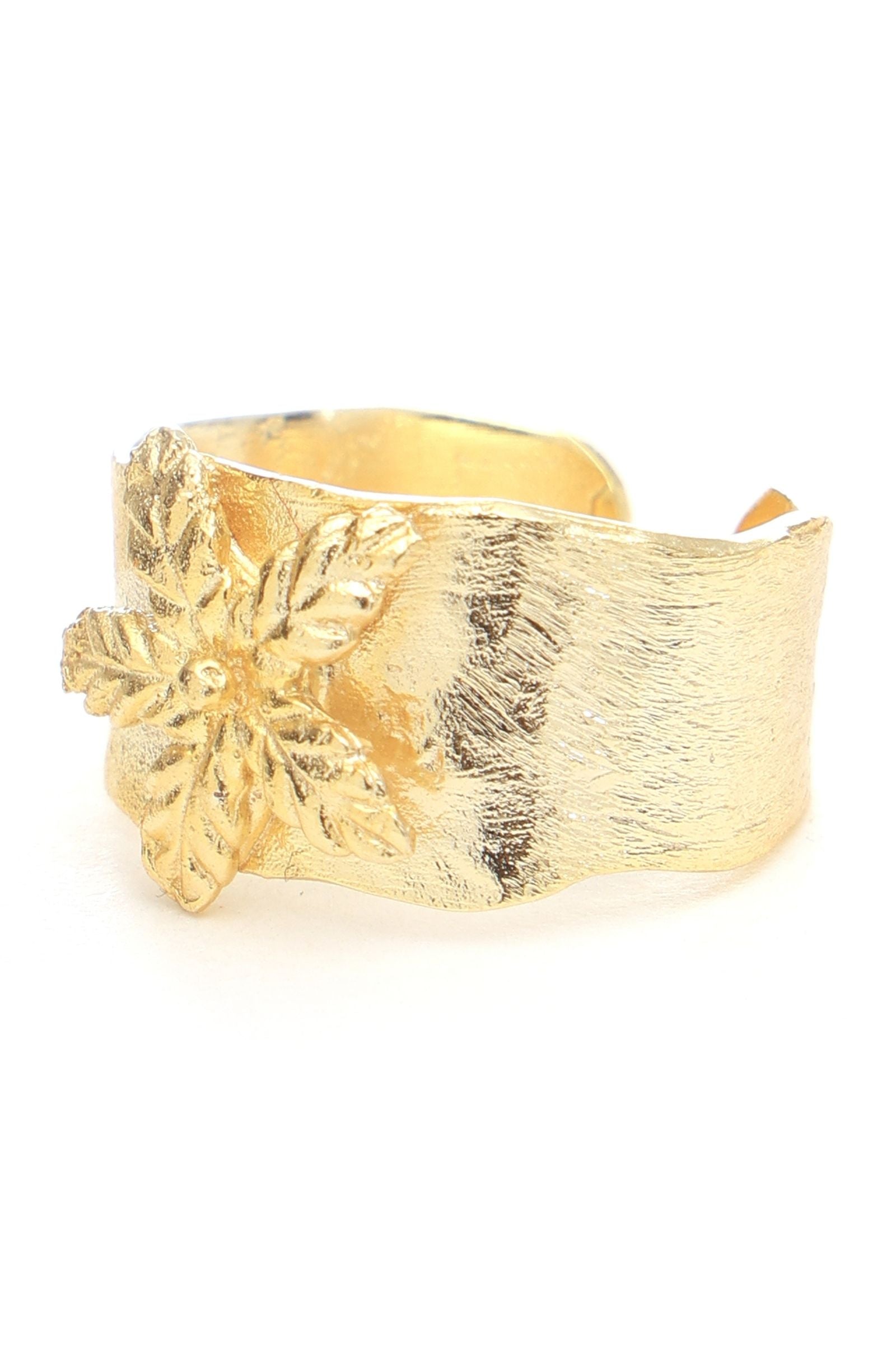 Gold Star Flower Adjustable Ring