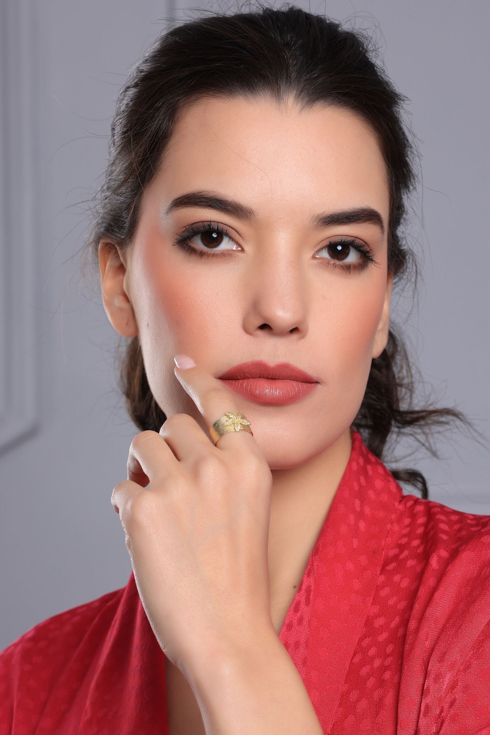 Gold Star Flower Adjustable Ring