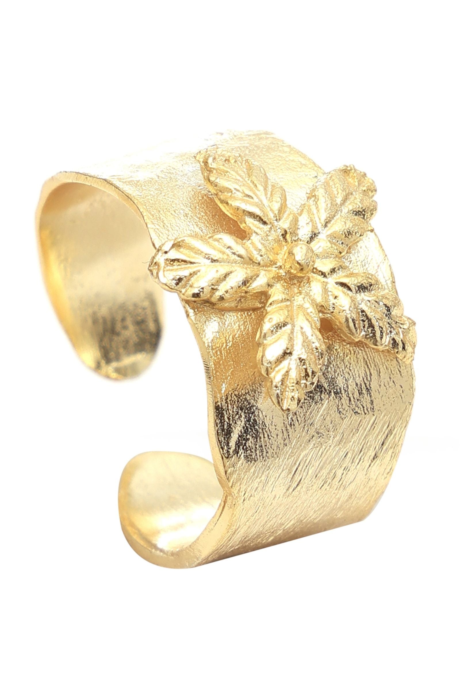 Gold Star Flower Adjustable Ring