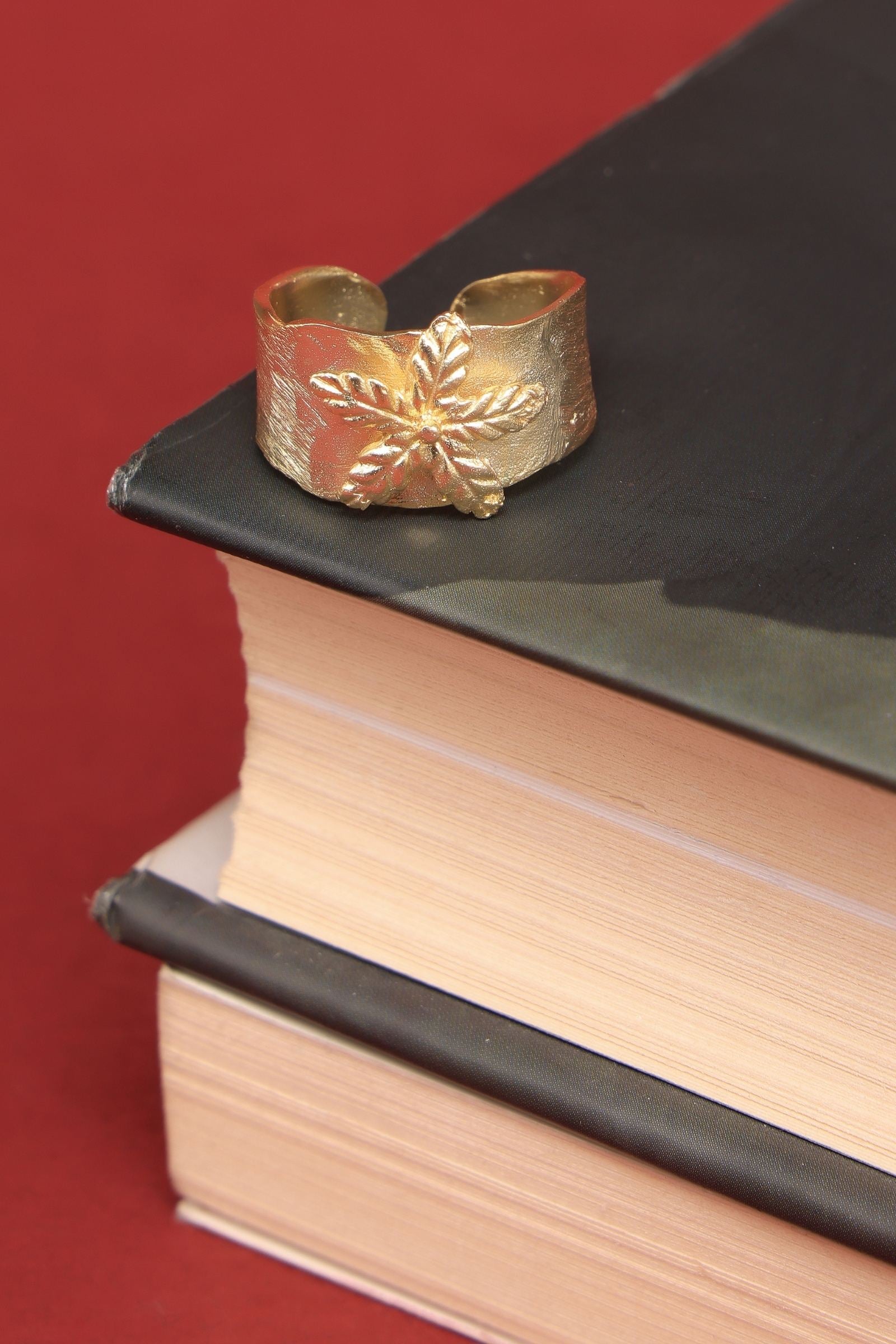 Gold Star Flower Adjustable Ring