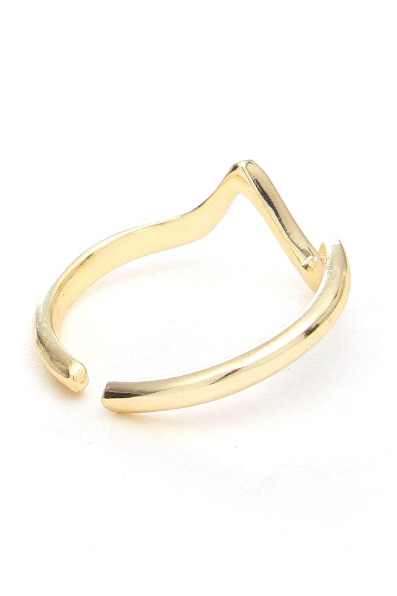 Gold Heartbeat Ring