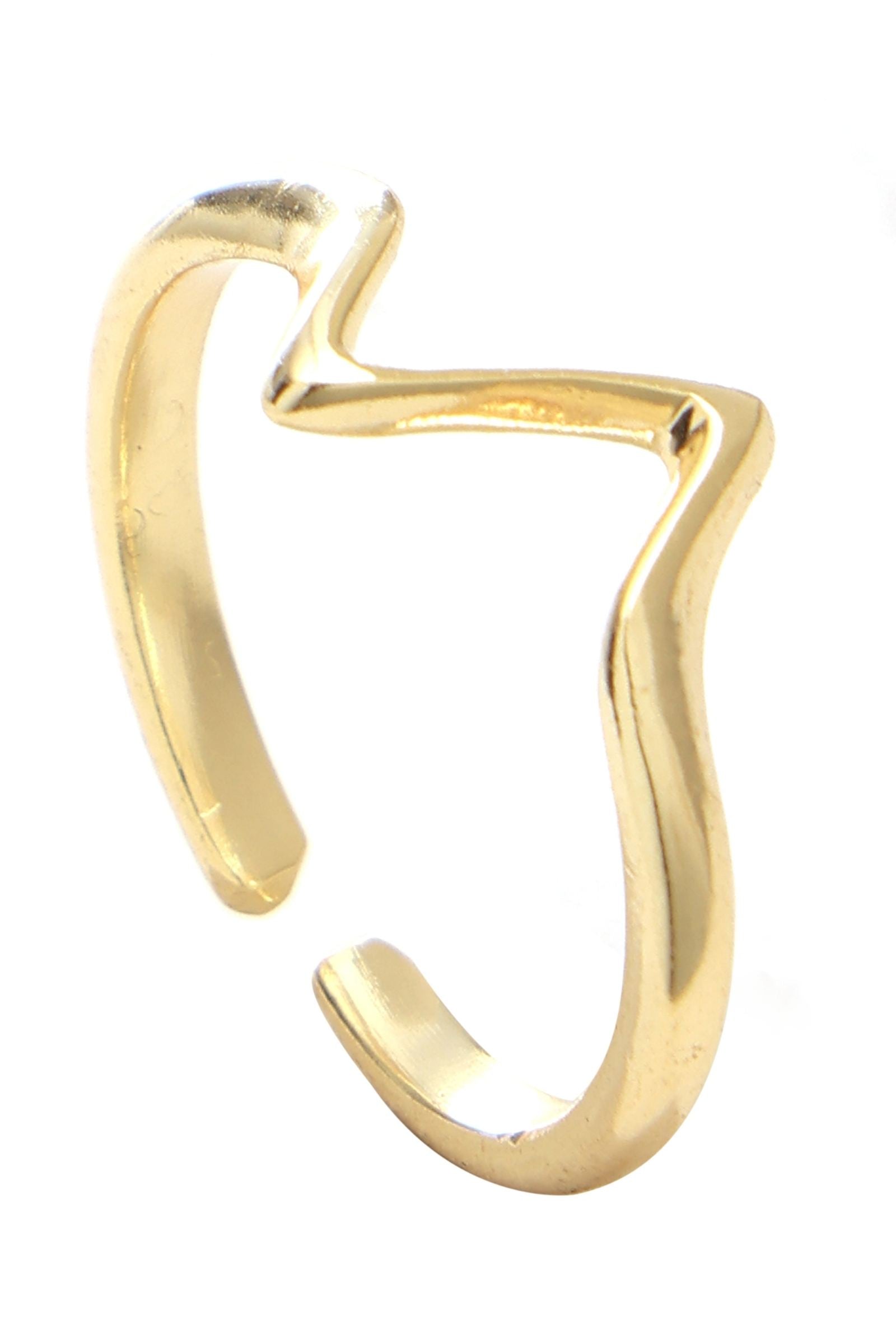 Gold Heartbeat Ring