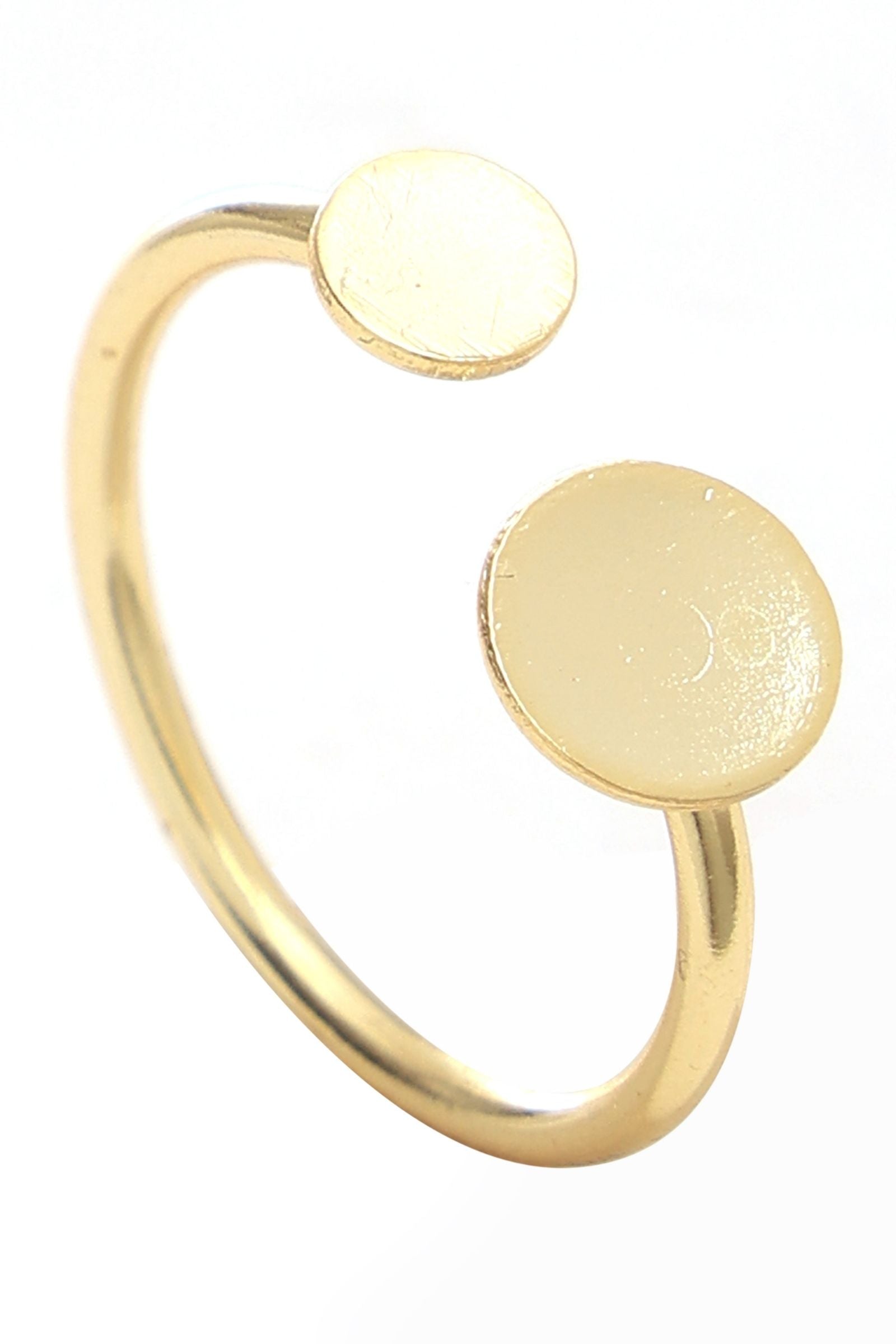 Gold Double Disc Ring