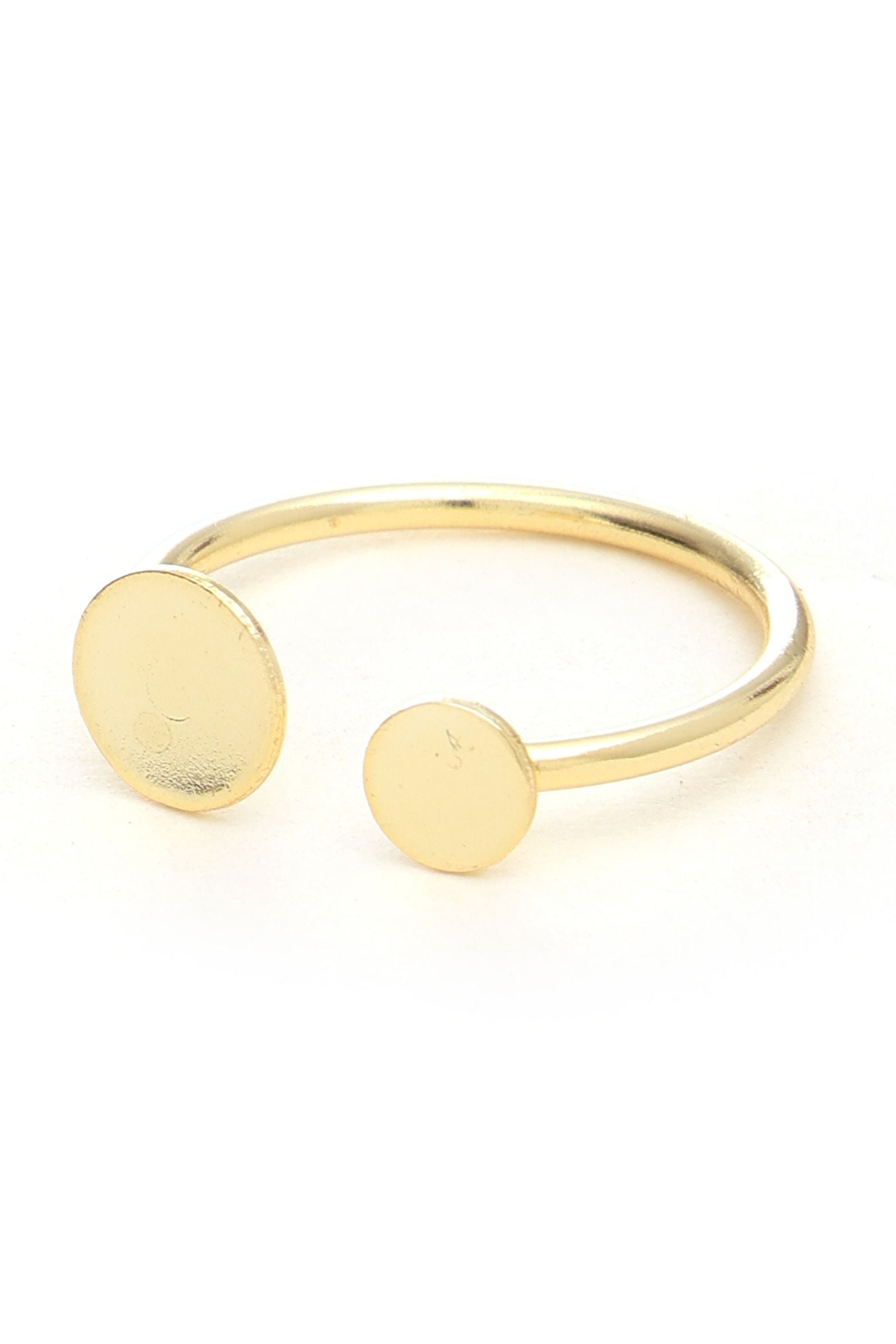 Gold Double Disc Ring