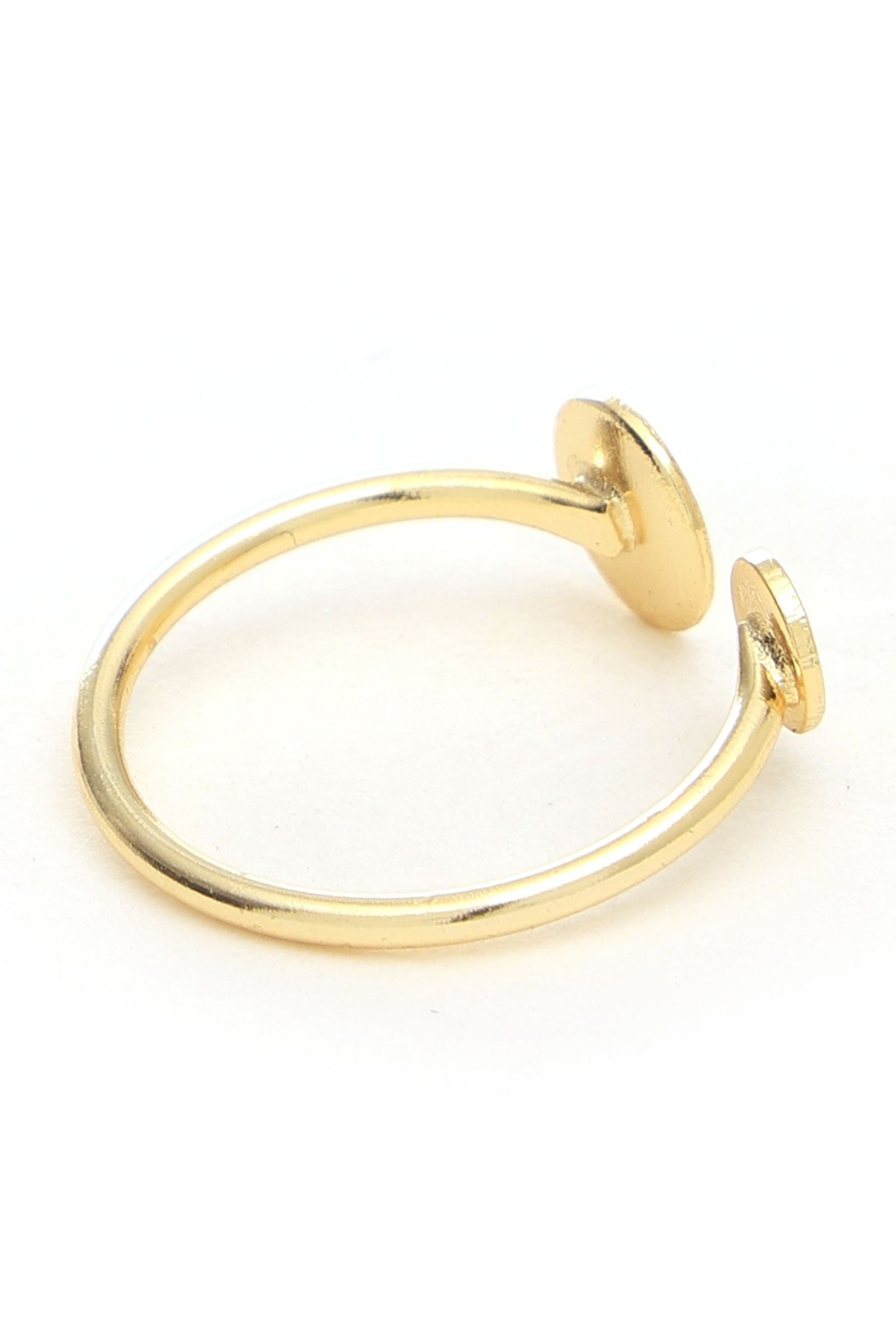 Gold Double Disc Ring